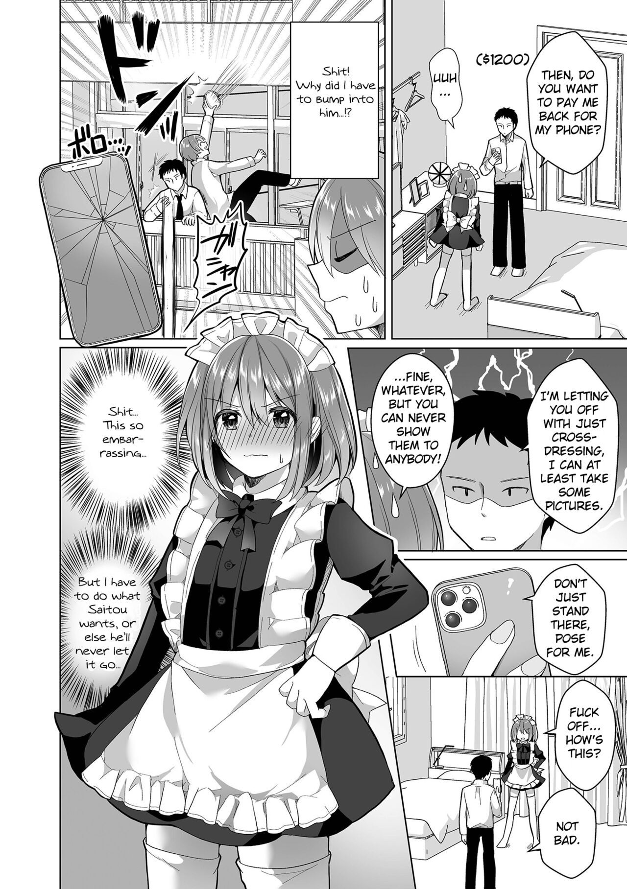 Dressed as a Maid for Breaking His Phone page 2