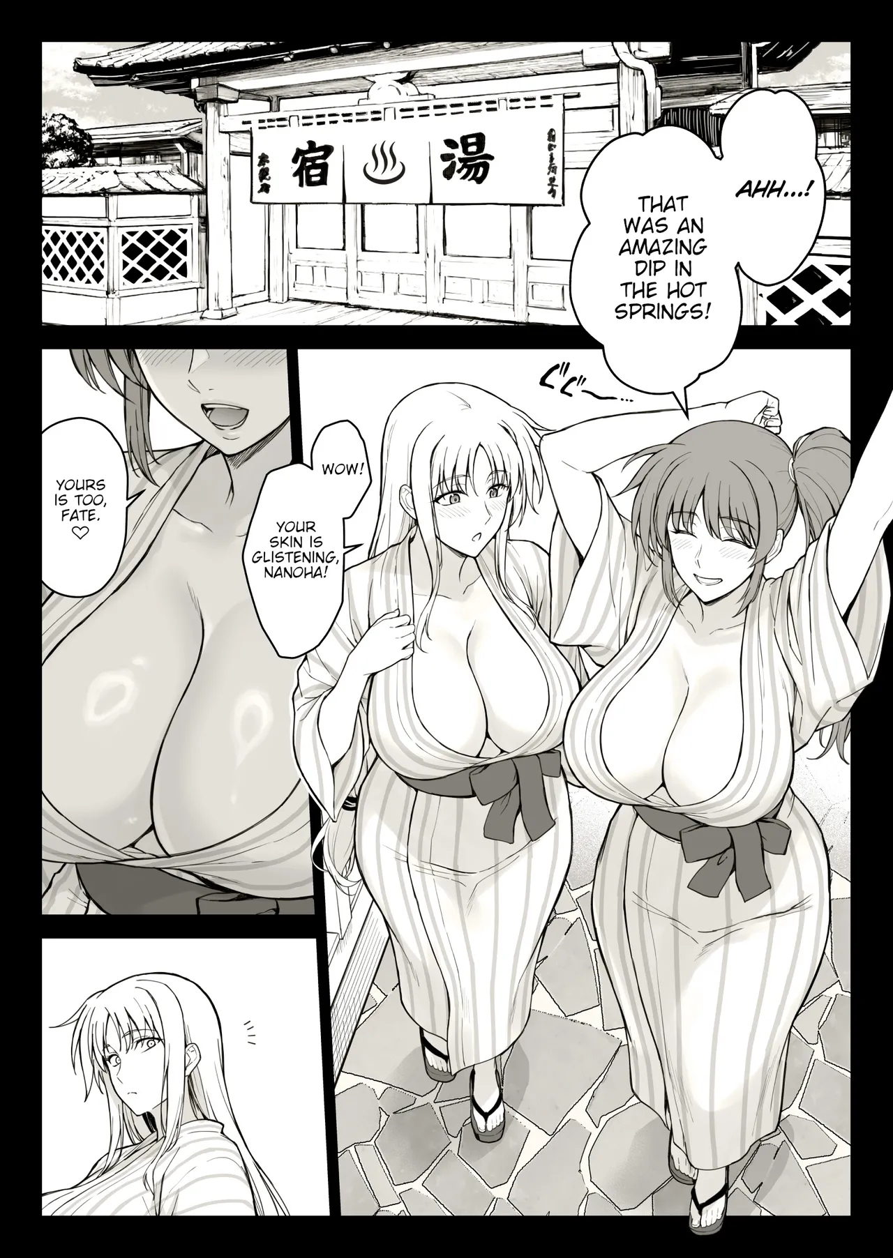 Ecchi na Onee-san-tachi ni Onsenyado de Hokakusareta Ken page 1