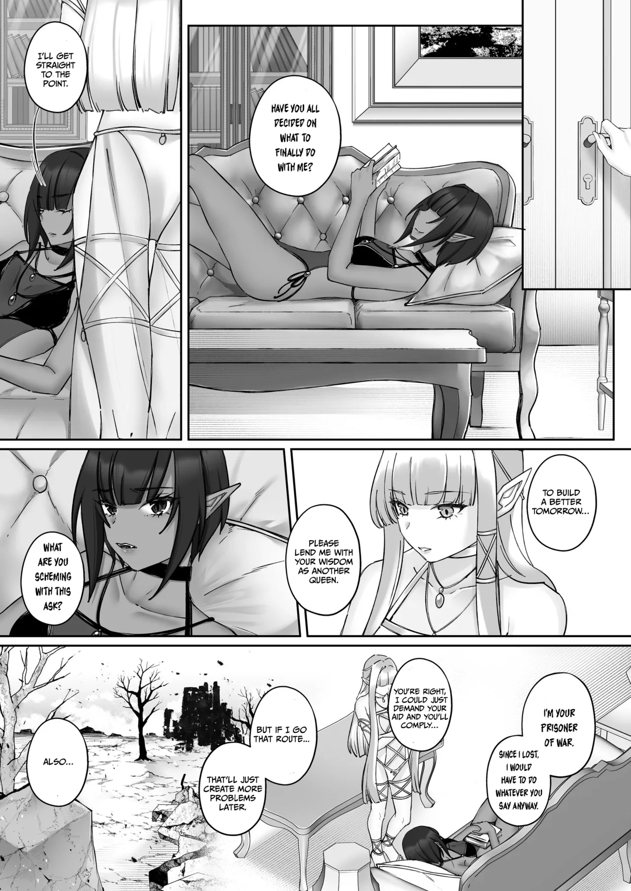 Elf Kanraku ~Elf ni Ecchi na Inmon o Tsukete Les Ochi Saseru~ page 49