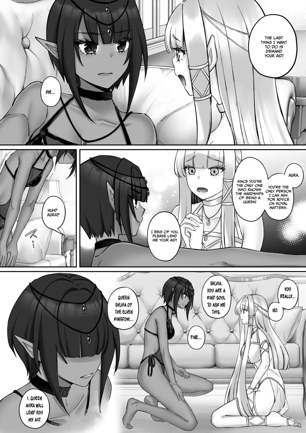 Elf Kanraku ~Elf ni Ecchi na Inmon o Tsukete Les Ochi Saseru~ page 50