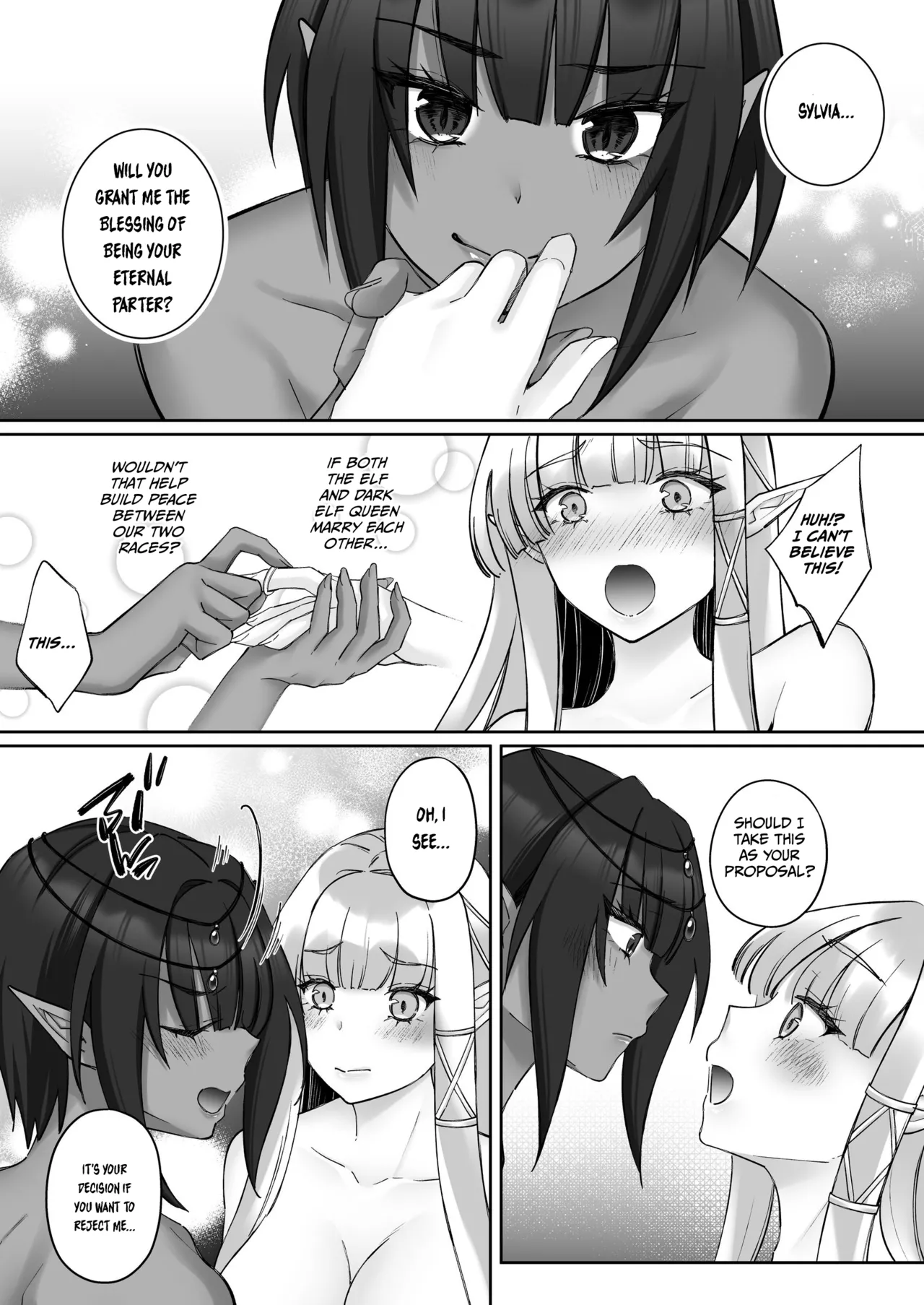 Elf Kanraku ~Elf ni Ecchi na Inmon o Tsukete Les Ochi Saseru~ page 61