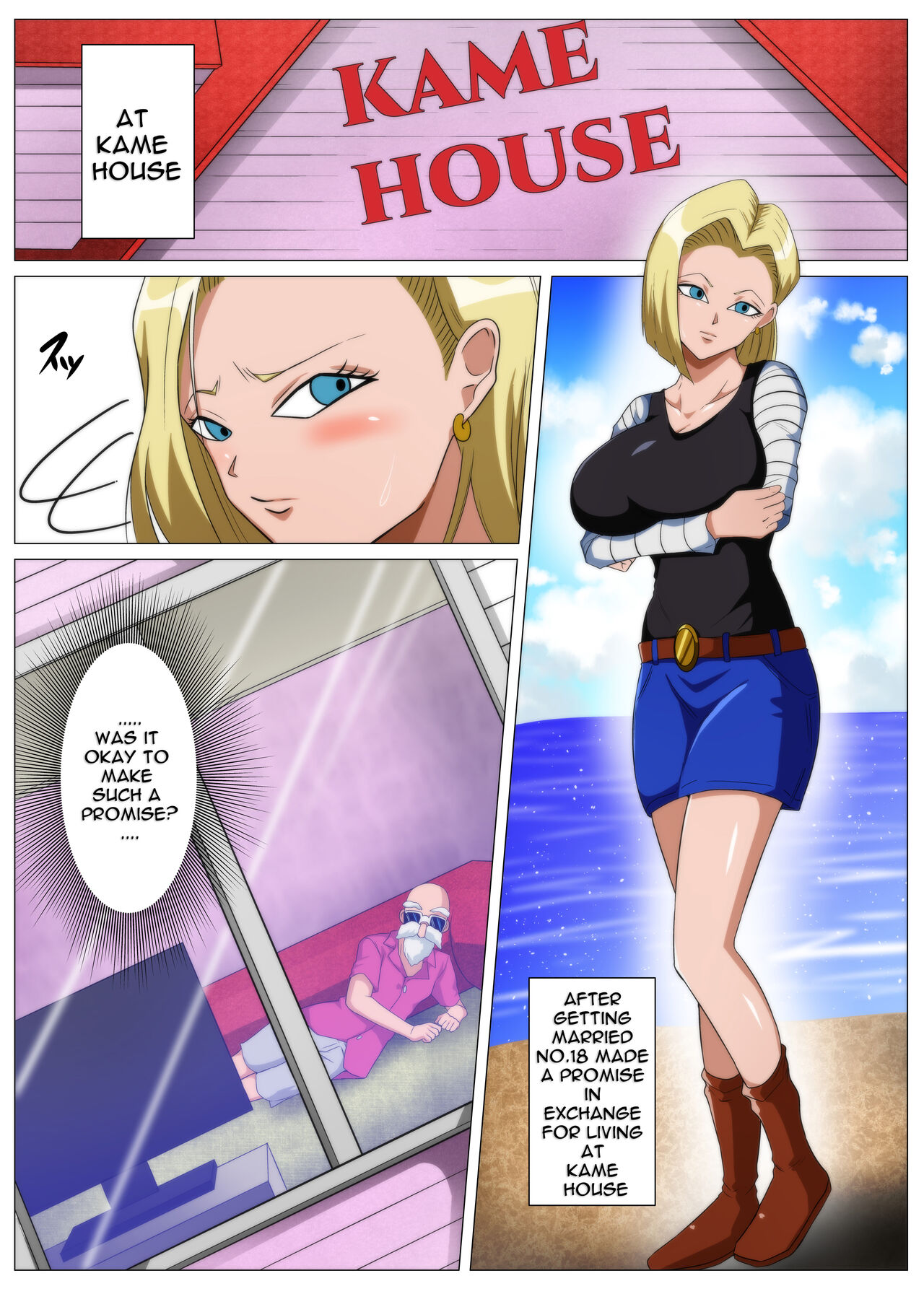 Ero Jii-san to Ecchi na Keiyaku o Shita Bakunyuu Hitozuma page 2