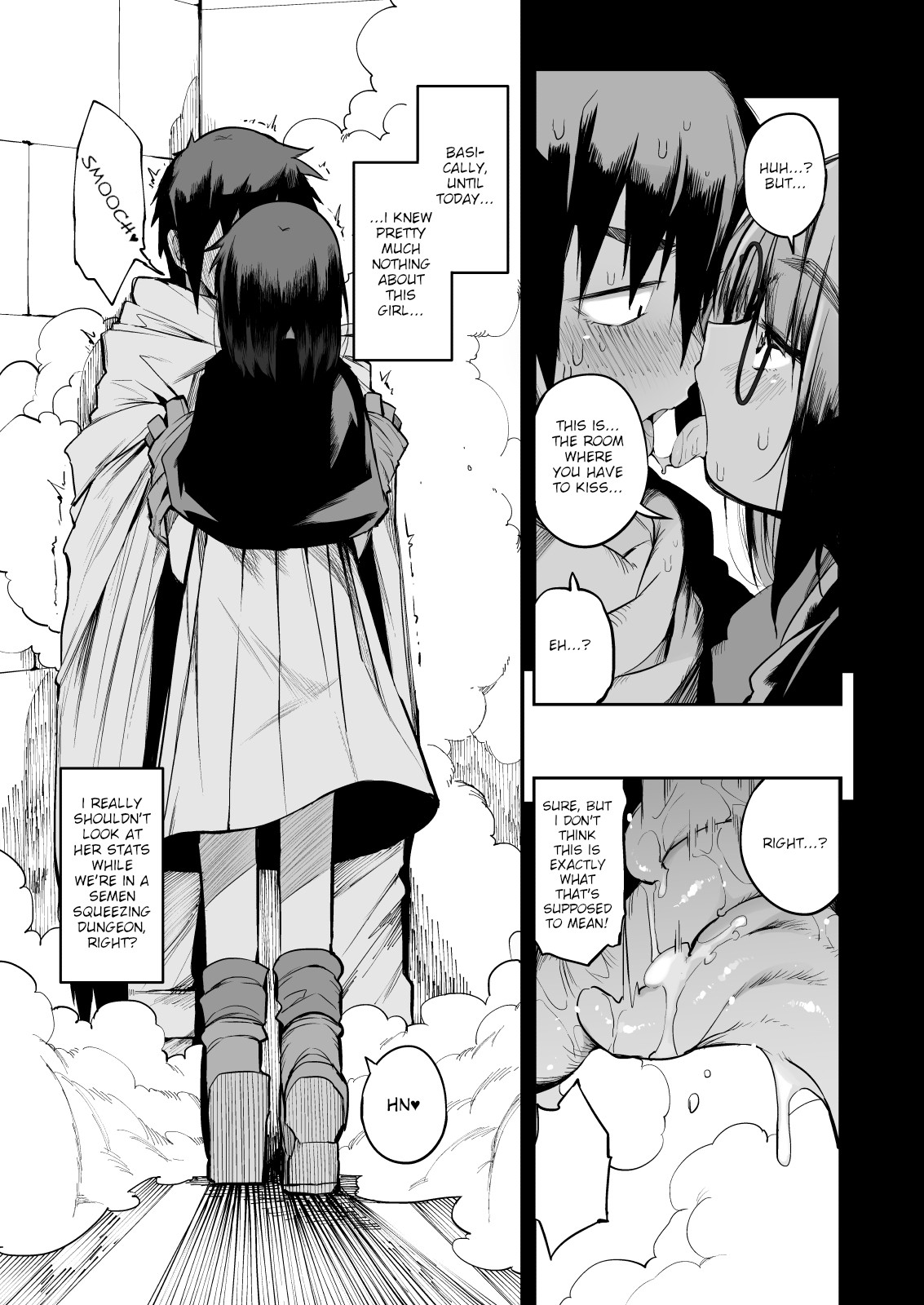 Escaping a semen squeezing dungeon with a modest girl who I really didn't expect to have S-rank slut stats page 10