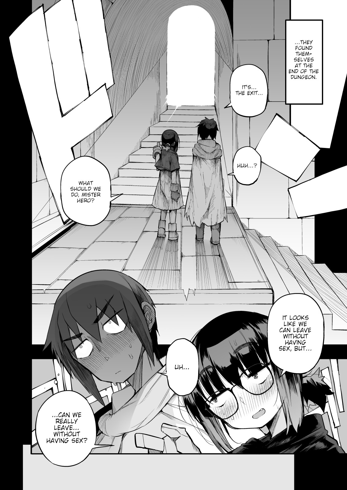 Escaping a semen squeezing dungeon with a modest girl who I really didn't expect to have S-rank slut stats page 31