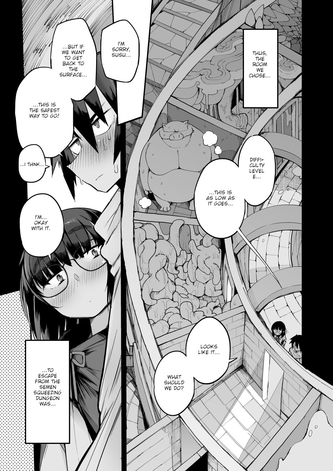 Escaping a semen squeezing dungeon with a modest girl who I really didn't expect to have S-rank slut stats page 6