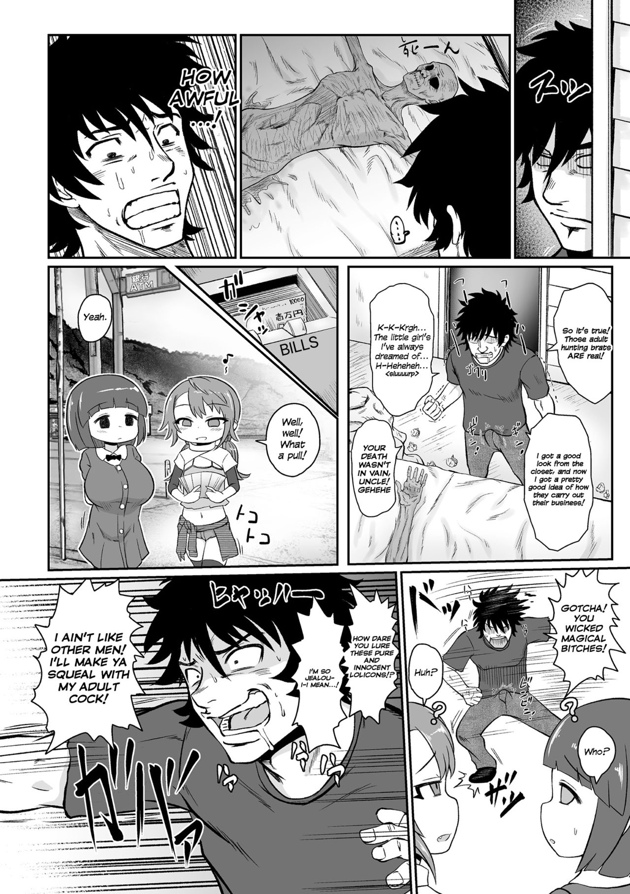 Evil Magical Girls vs Justice Kamen Uncle page 6