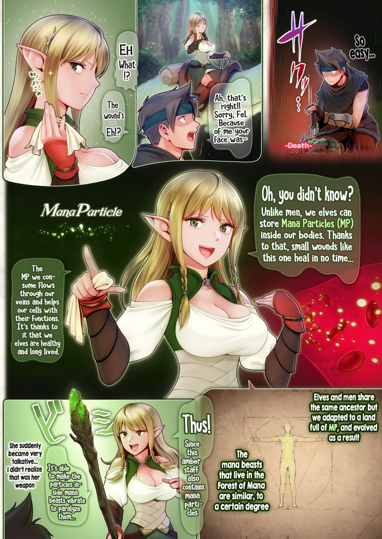 Fel and the Forest of Mana -The big titty elf healer recovers my stamina with her bodily fluids- page 12