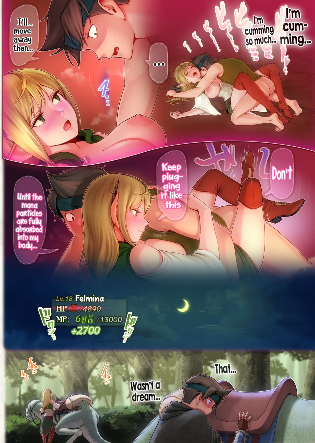 Fel and the Forest of Mana -The big titty elf healer recovers my stamina with her bodily fluids- page 29