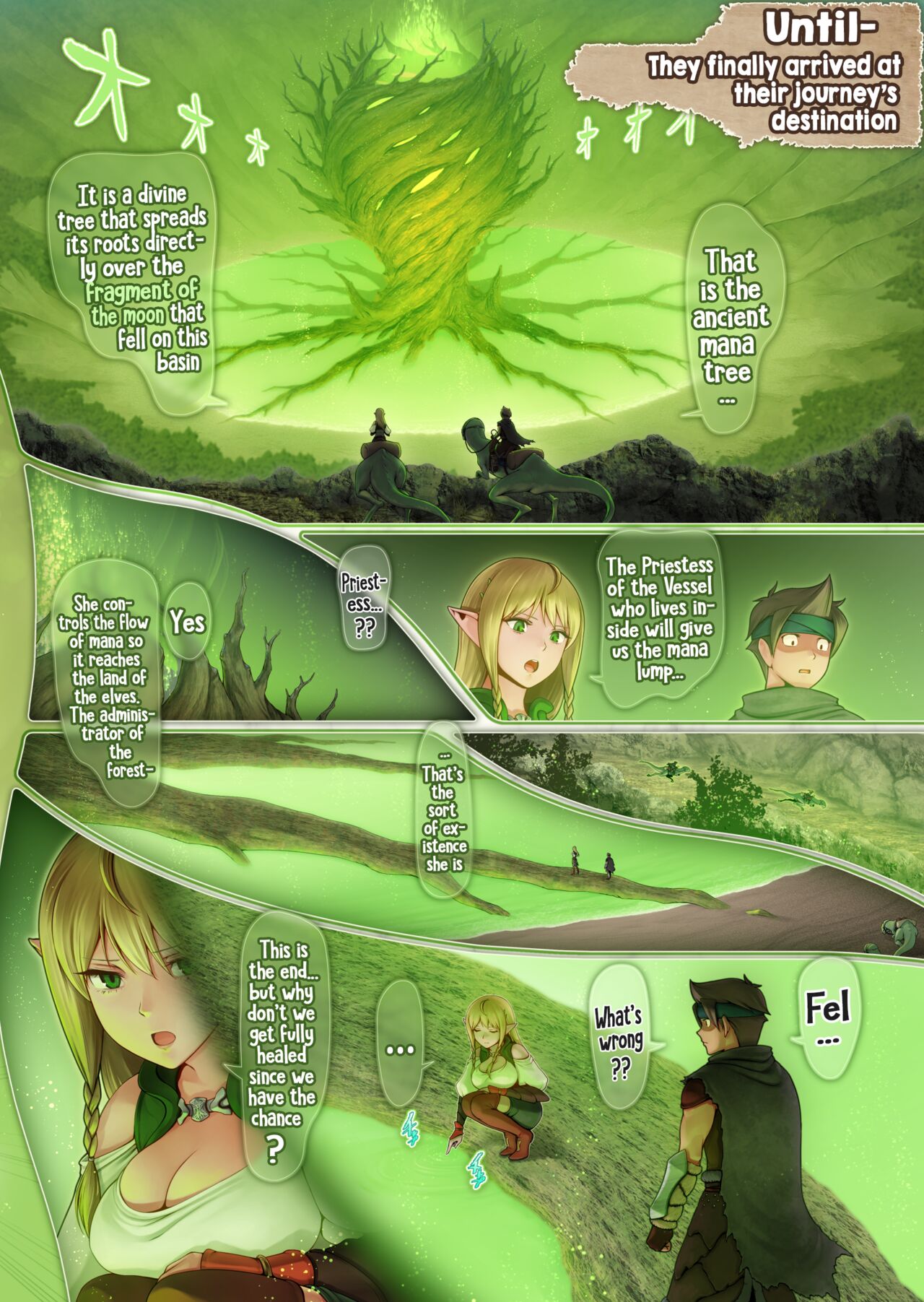 Fel and the Forest of Mana -The big titty elf healer recovers my stamina with her bodily fluids- page 41