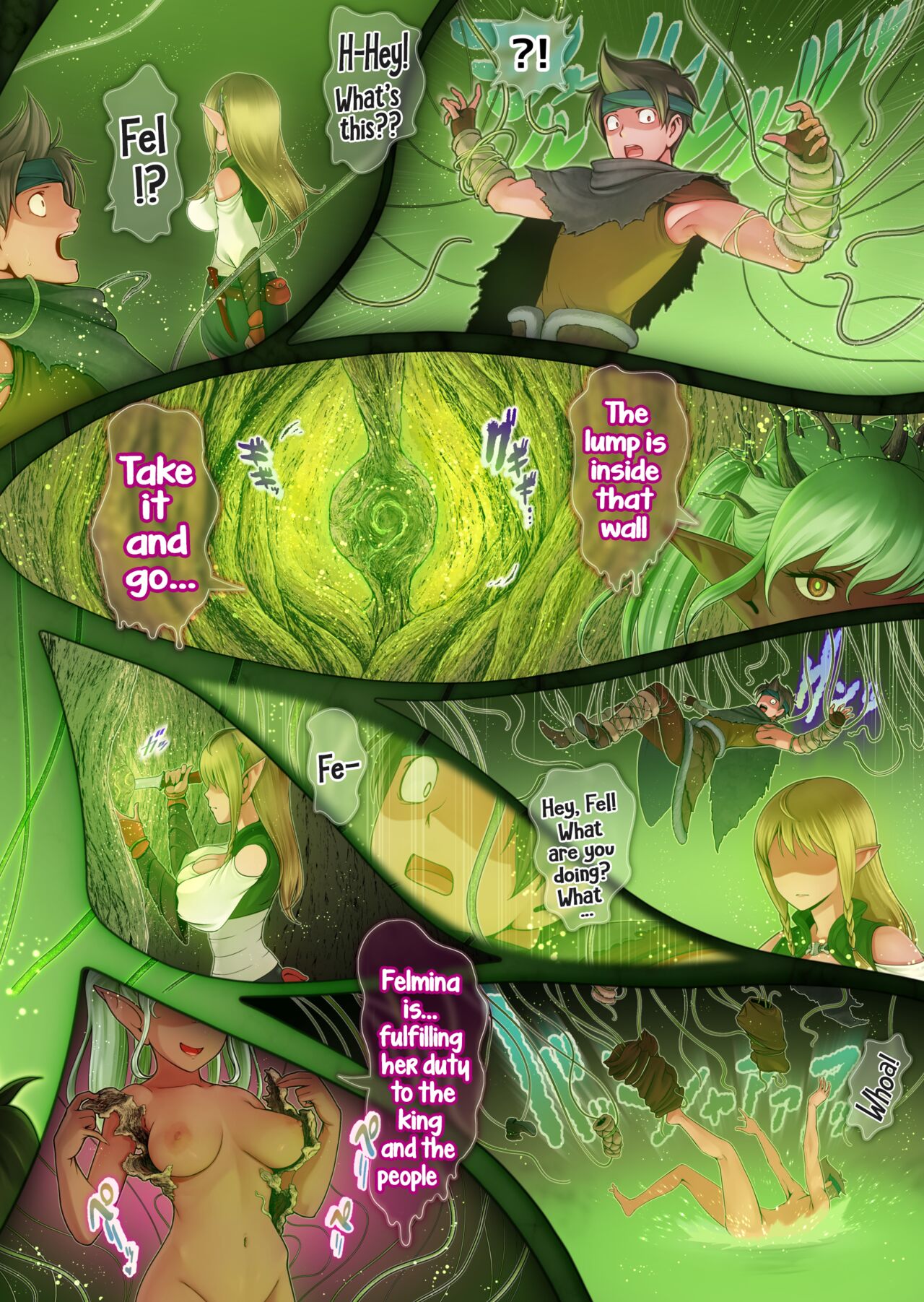 Fel and the Forest of Mana -The big titty elf healer recovers my stamina with her bodily fluids- page 45