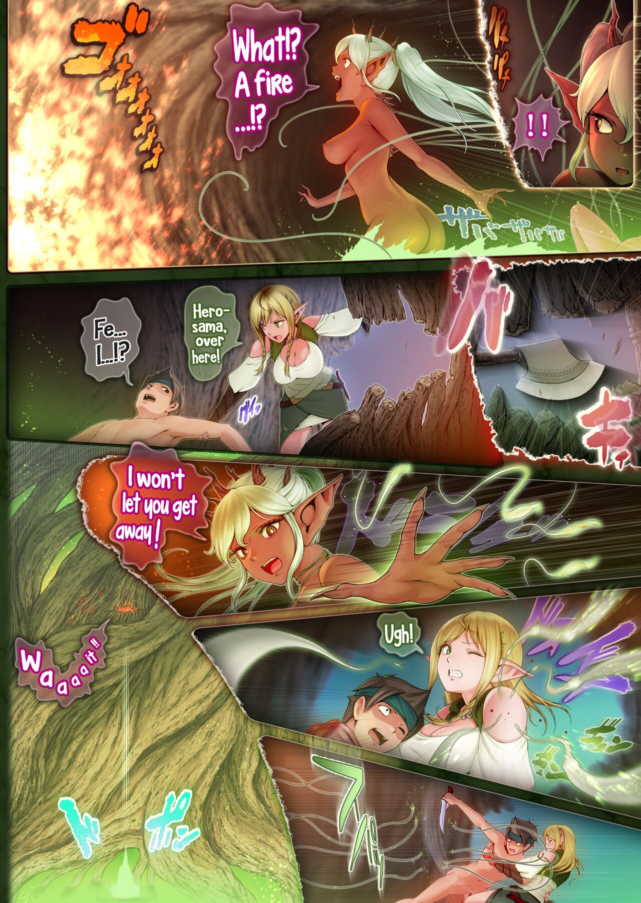 Fel and the Forest of Mana -The big titty elf healer recovers my stamina with her bodily fluids- page 51