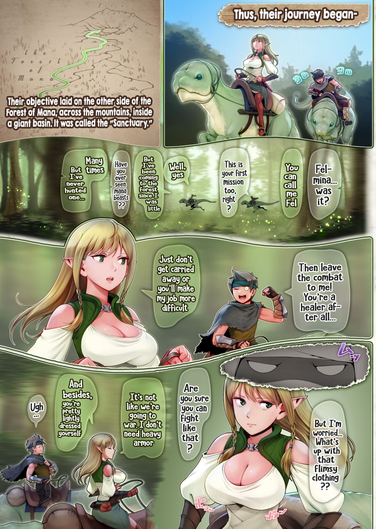 Fel and the Forest of Mana -The big titty elf healer recovers my stamina with her bodily fluids- page 9