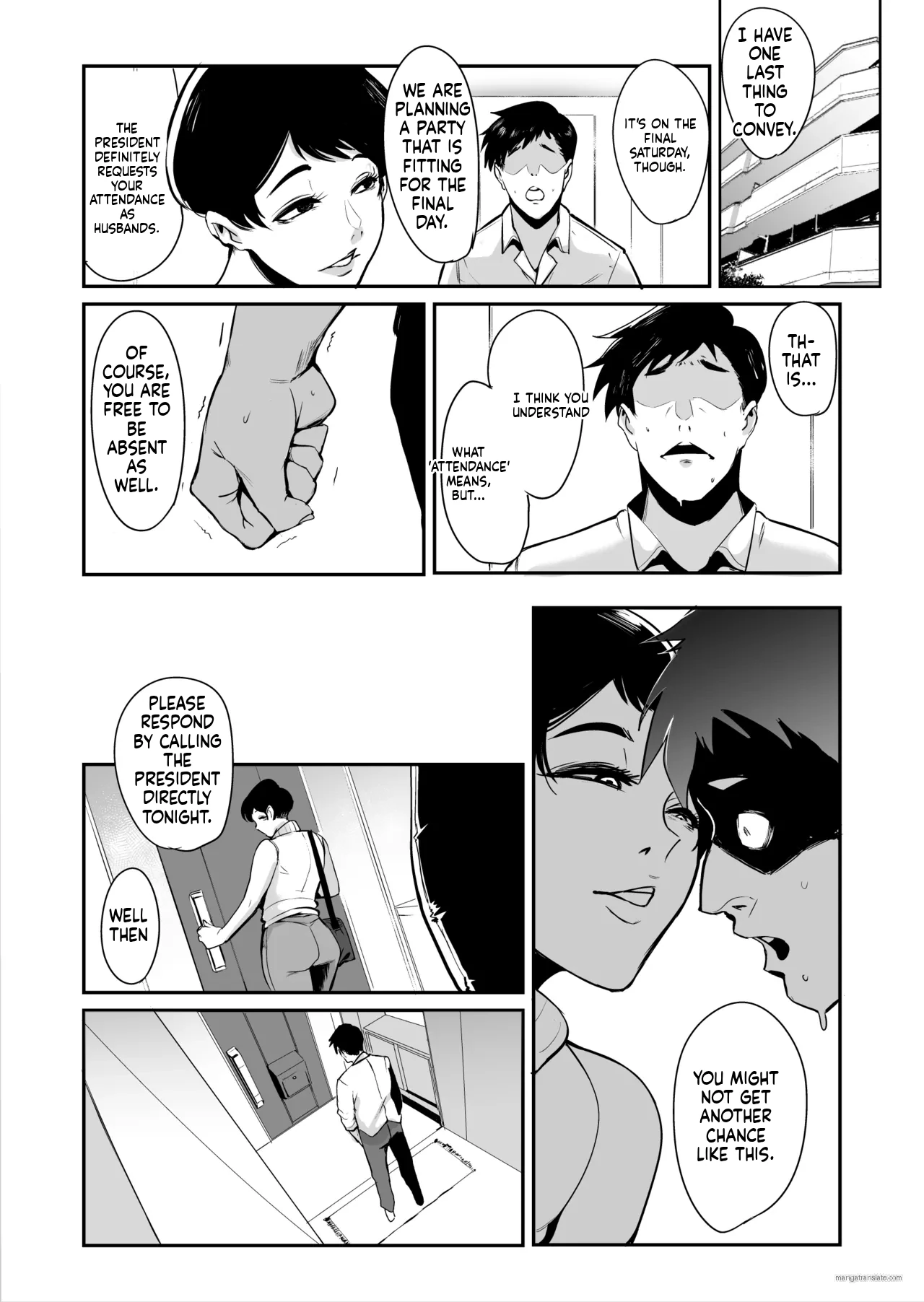 Fella Mask Fujin Kanketsu Hen ~Otto no Mae de Midareru Mask Dorei Zuma-tachi~ page 27