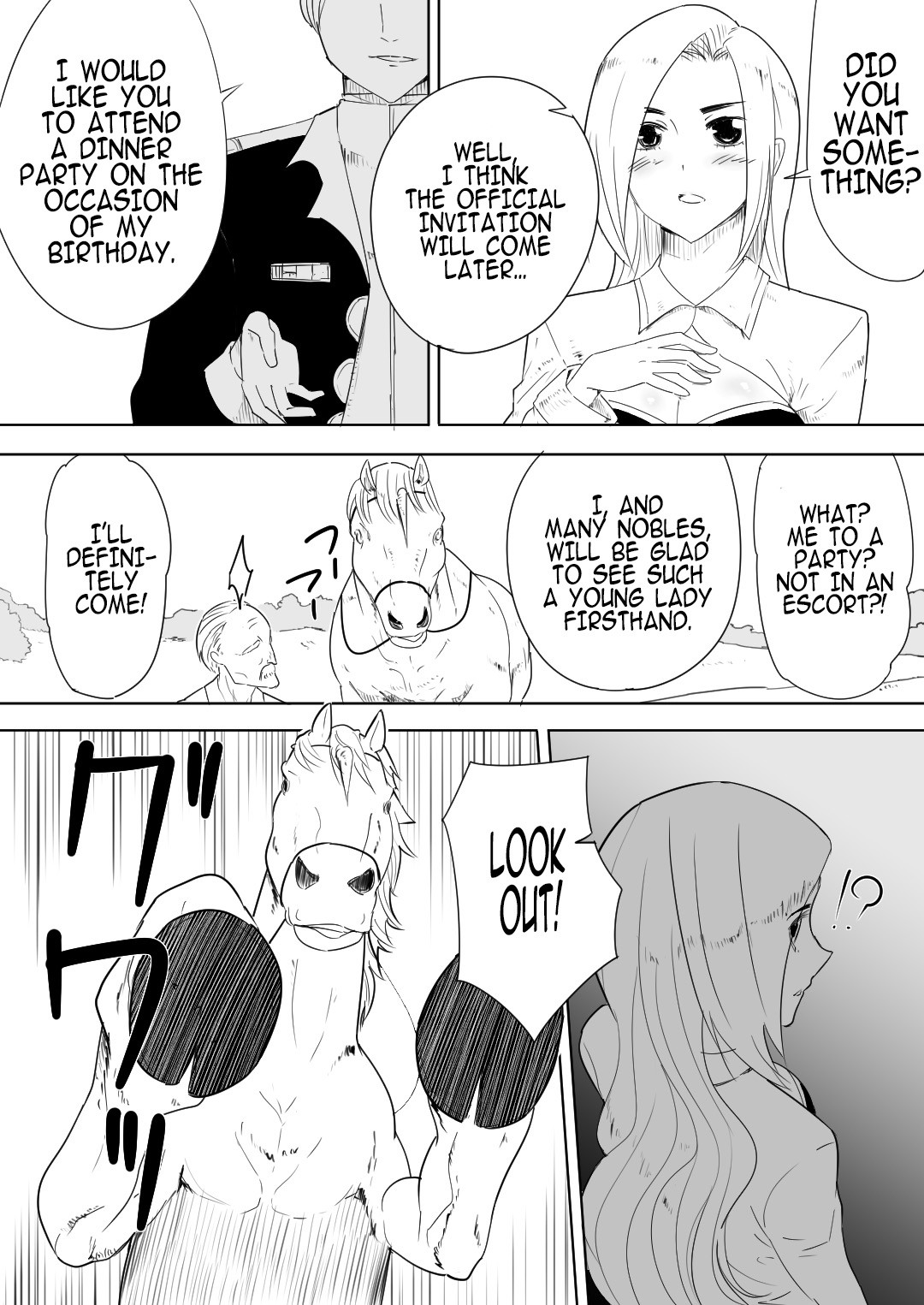 Female knight who fucked by her own steed page 10