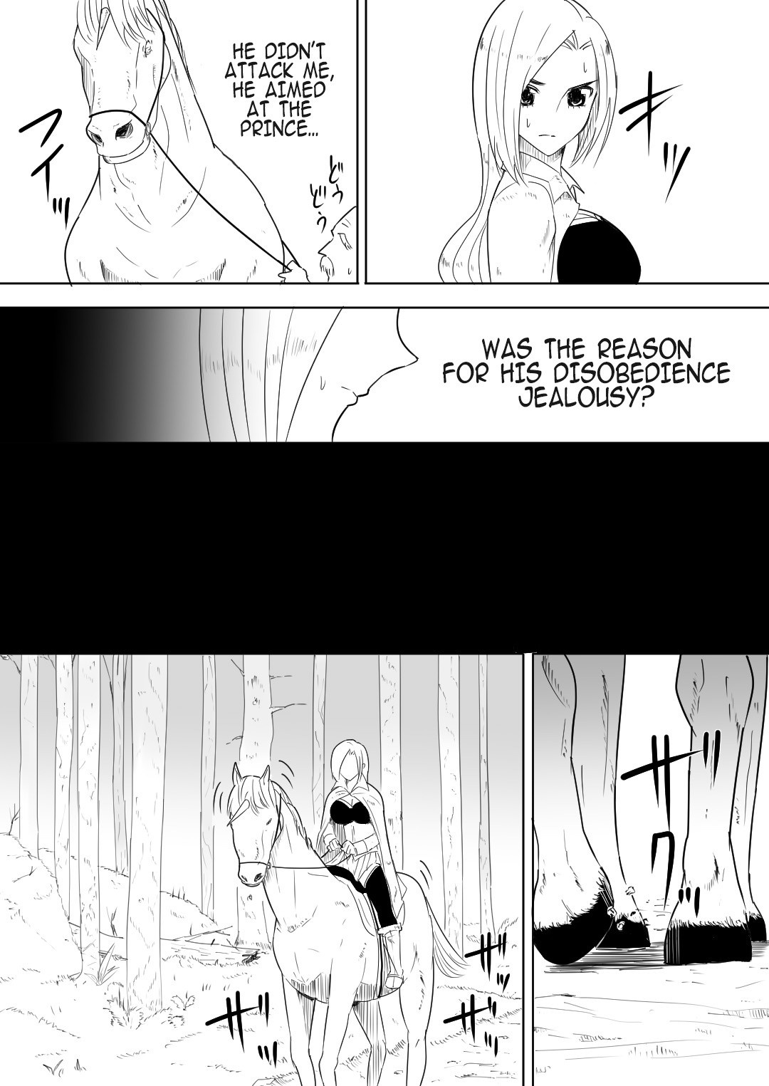Female knight who fucked by her own steed page 12