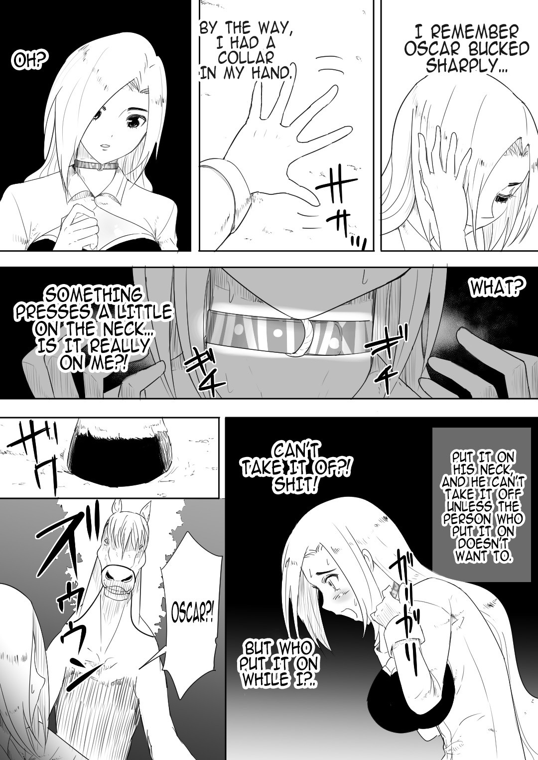 Female knight who fucked by her own steed page 16