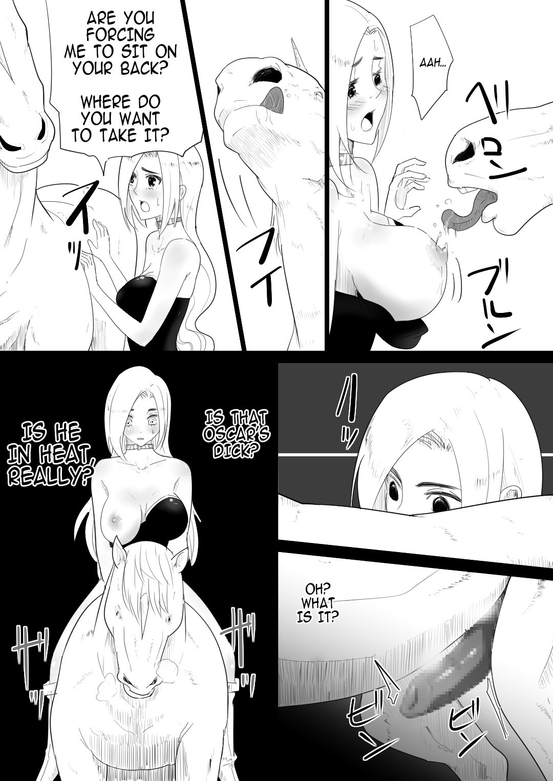 Female knight who fucked by her own steed page 22