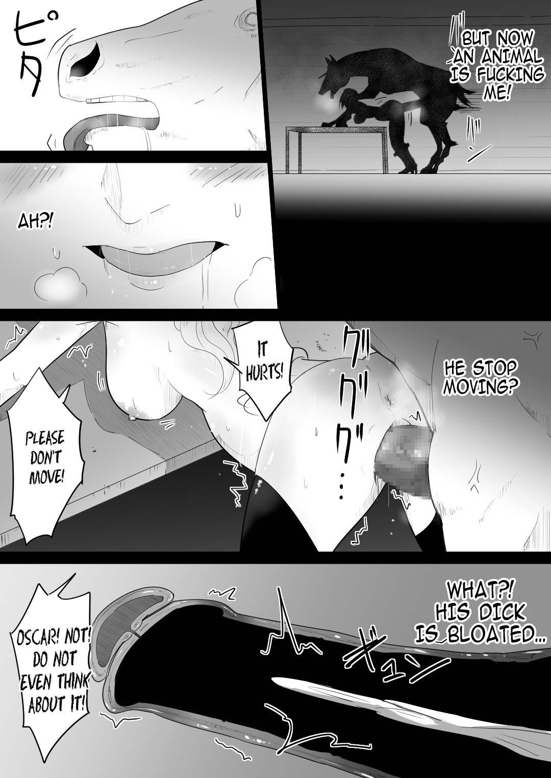 Female knight who fucked by her own steed page 34