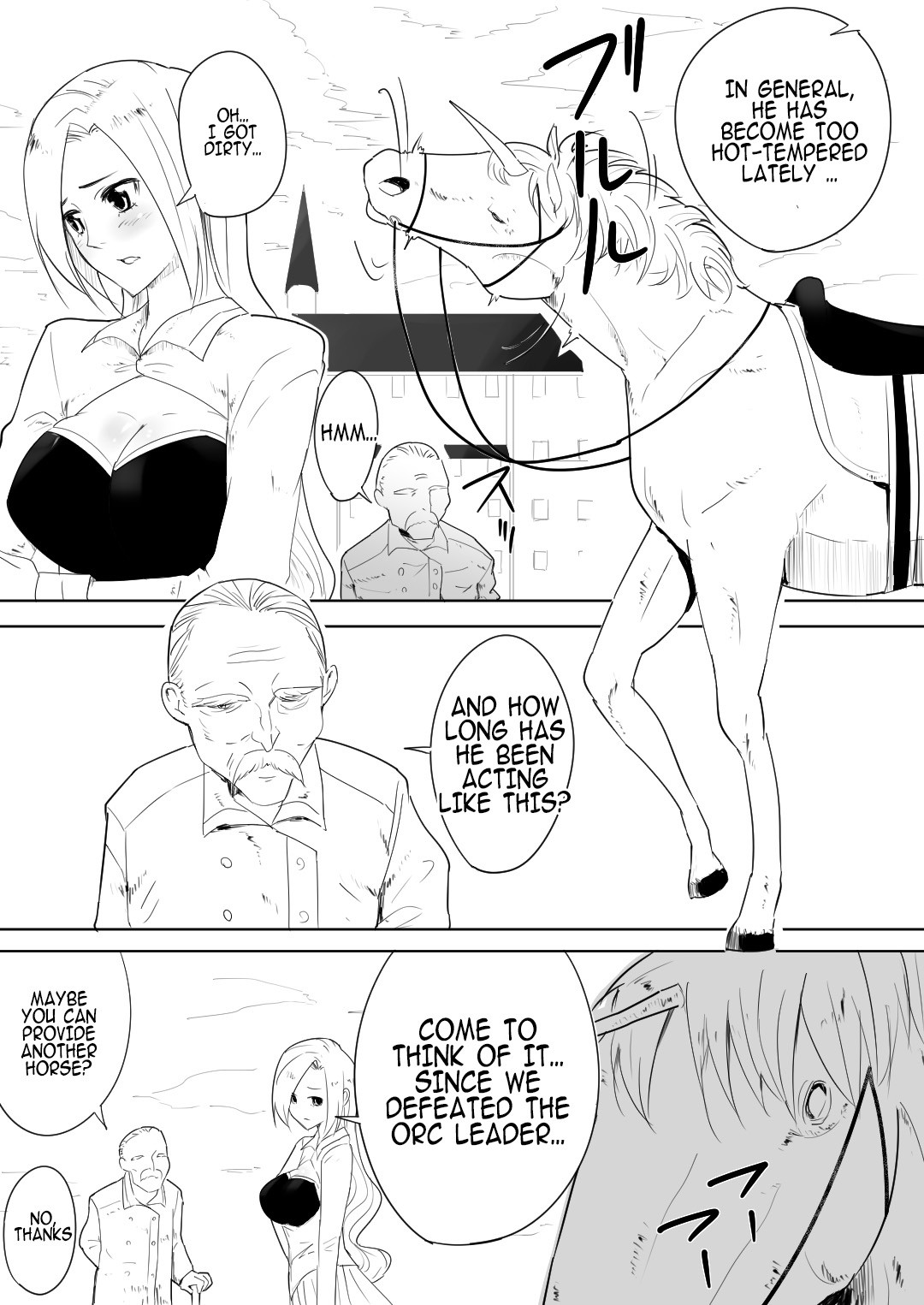Female knight who fucked by her own steed page 8