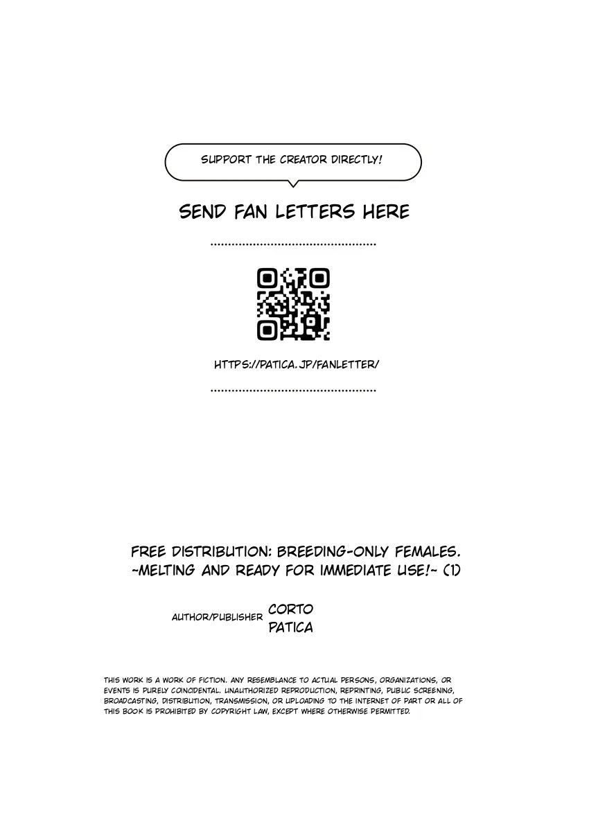 Females specifically for procreation are being given away for free. ~They're soft and ready to use right now!~ 1-8 page 27