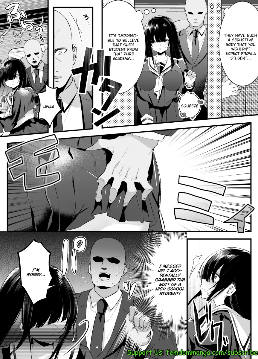 Fujun Isei Kouyuu shitara Soku Taigaku no Seijun Muku na Gakuensei ni Itazura ~Densha Chikan Hen~ page 7