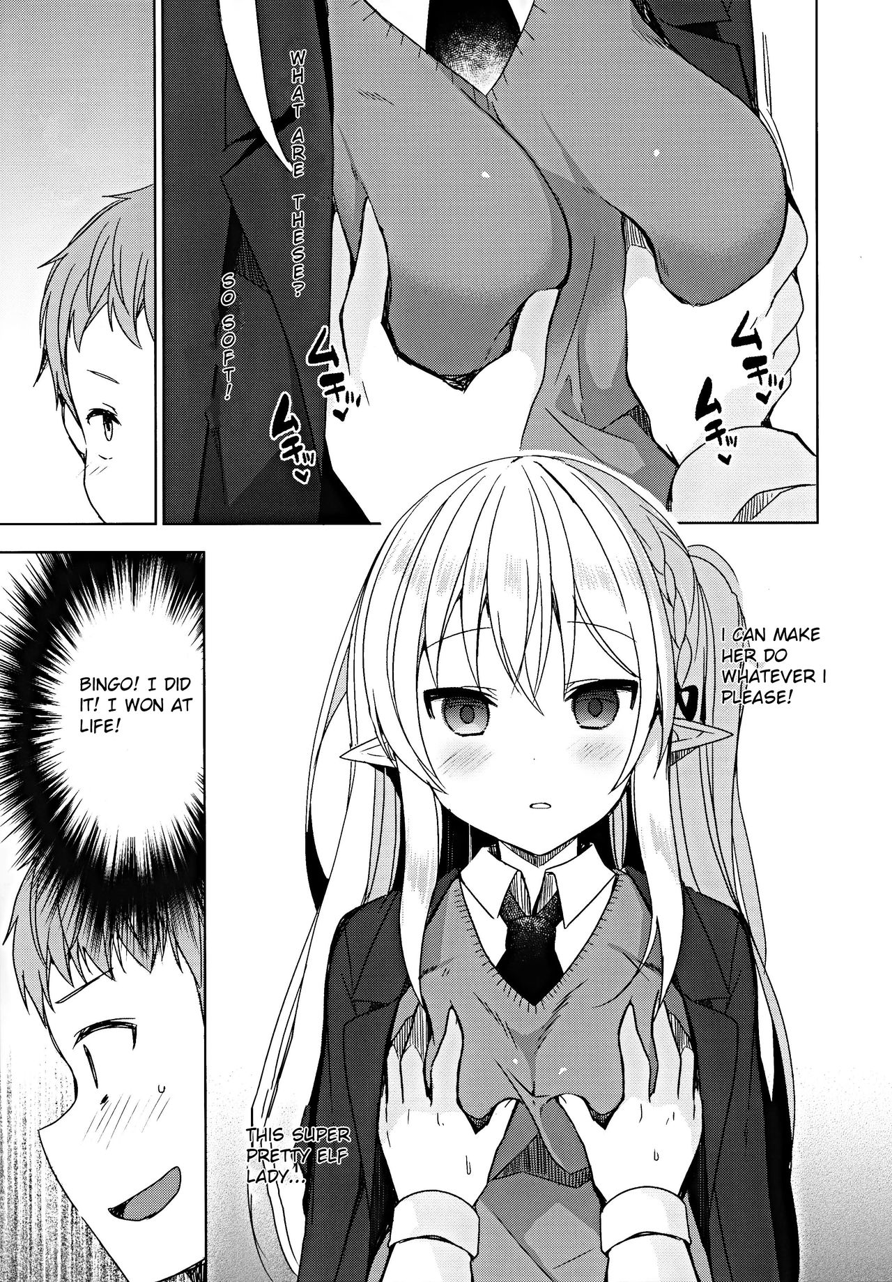 Fujun Ishu Kouyuu Ore to Elf Senpai no Love Love Saimin Seikatsu page 10