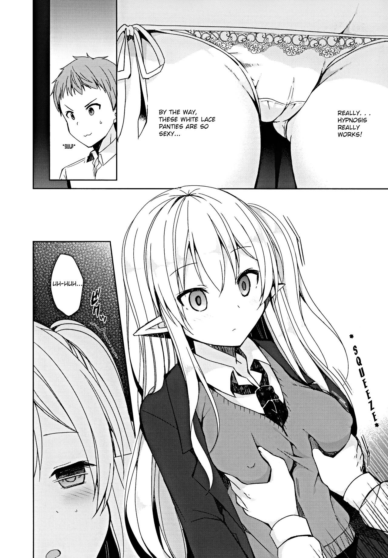 Fujun Ishu Kouyuu Ore to Elf Senpai no Love Love Saimin Seikatsu page 9