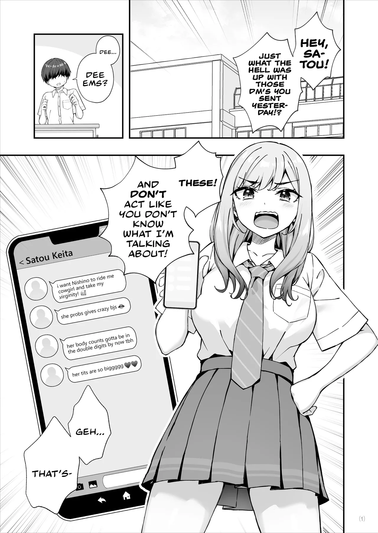 Furyou Gal de Ero Mousou Shitetara Honnin ni Bareta Ken page 2