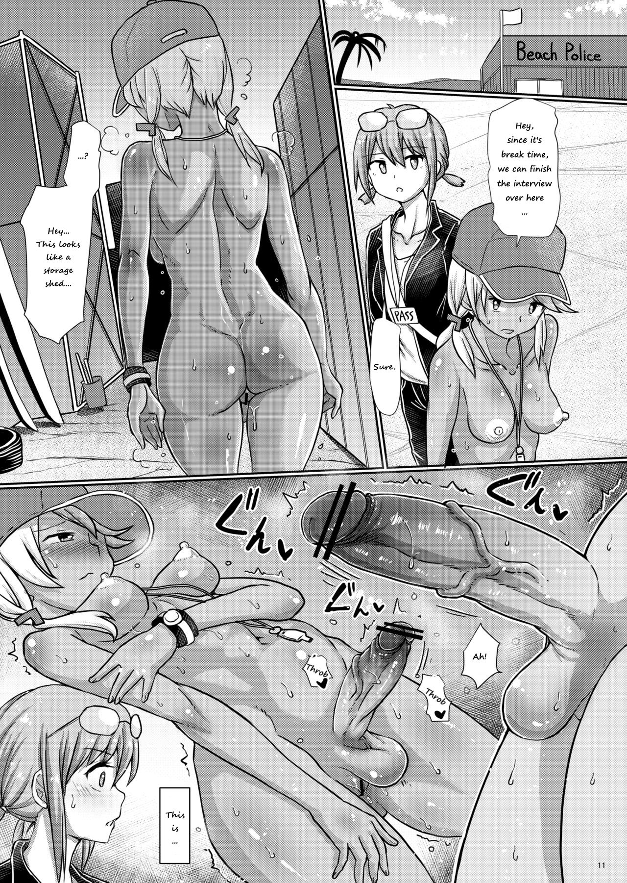 Futanari Beach Police Work page 11