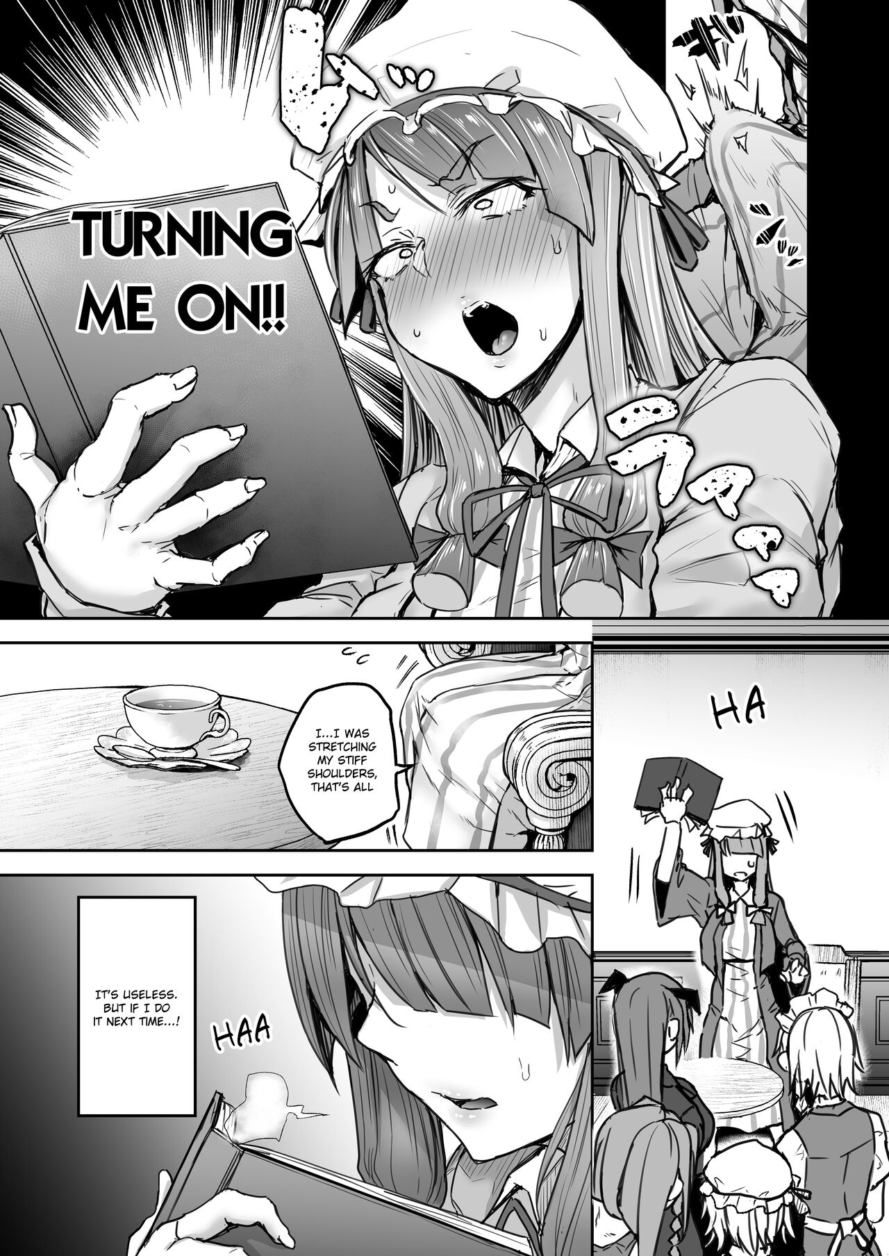 Futanari Daitoshokan ga Gihindai de Onaru Hanashi page 4