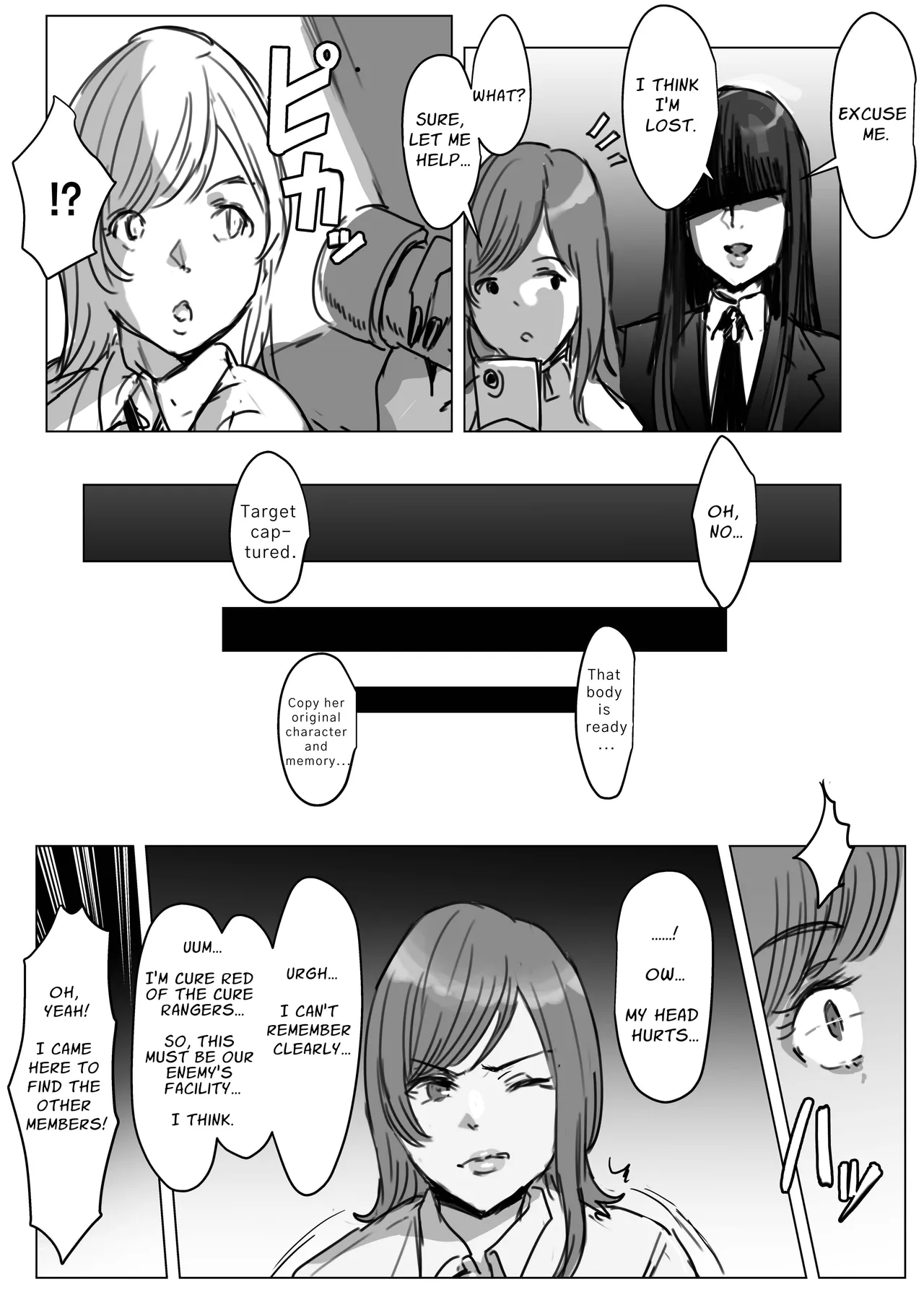 Futanari Dick Battle! Warrior Red VS The Perverted Supervillains page 7