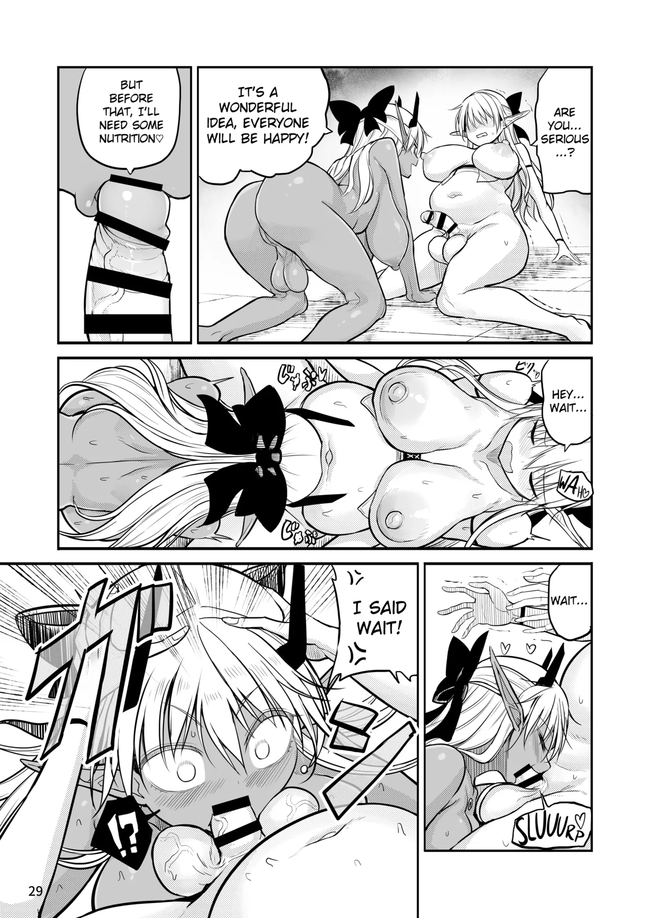 Futanari Elf-chan Kyoui no Fukuseisha-chan page 29