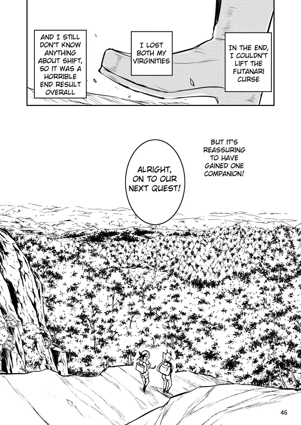 Futanari Elf-chan Kyoui no Fukuseisha-chan page 46
