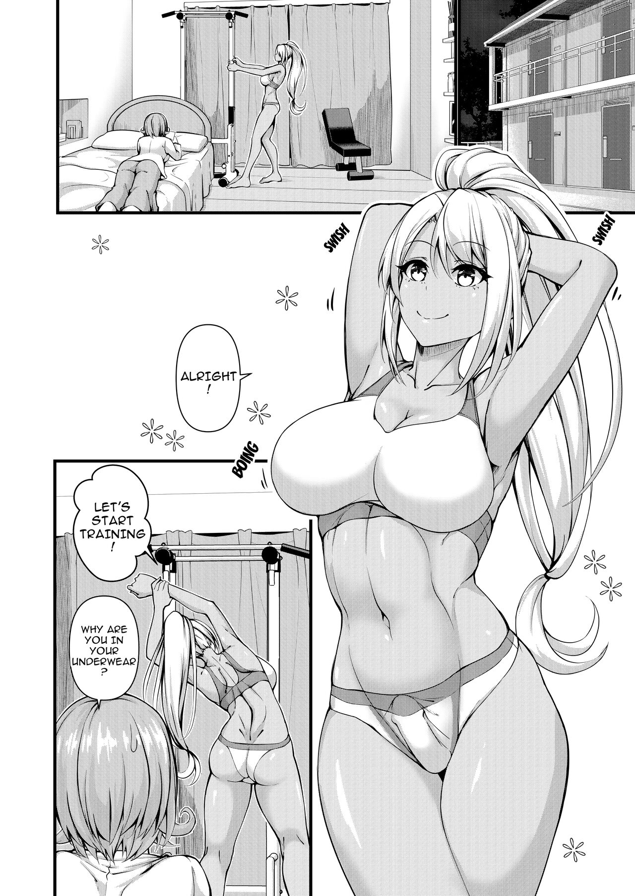 Futanari Gym Shokuin-chan x Majime Koukou Kyoushi-chan 2 - Futanari Gym Employee Serious Highschool Teacher 2 page 3