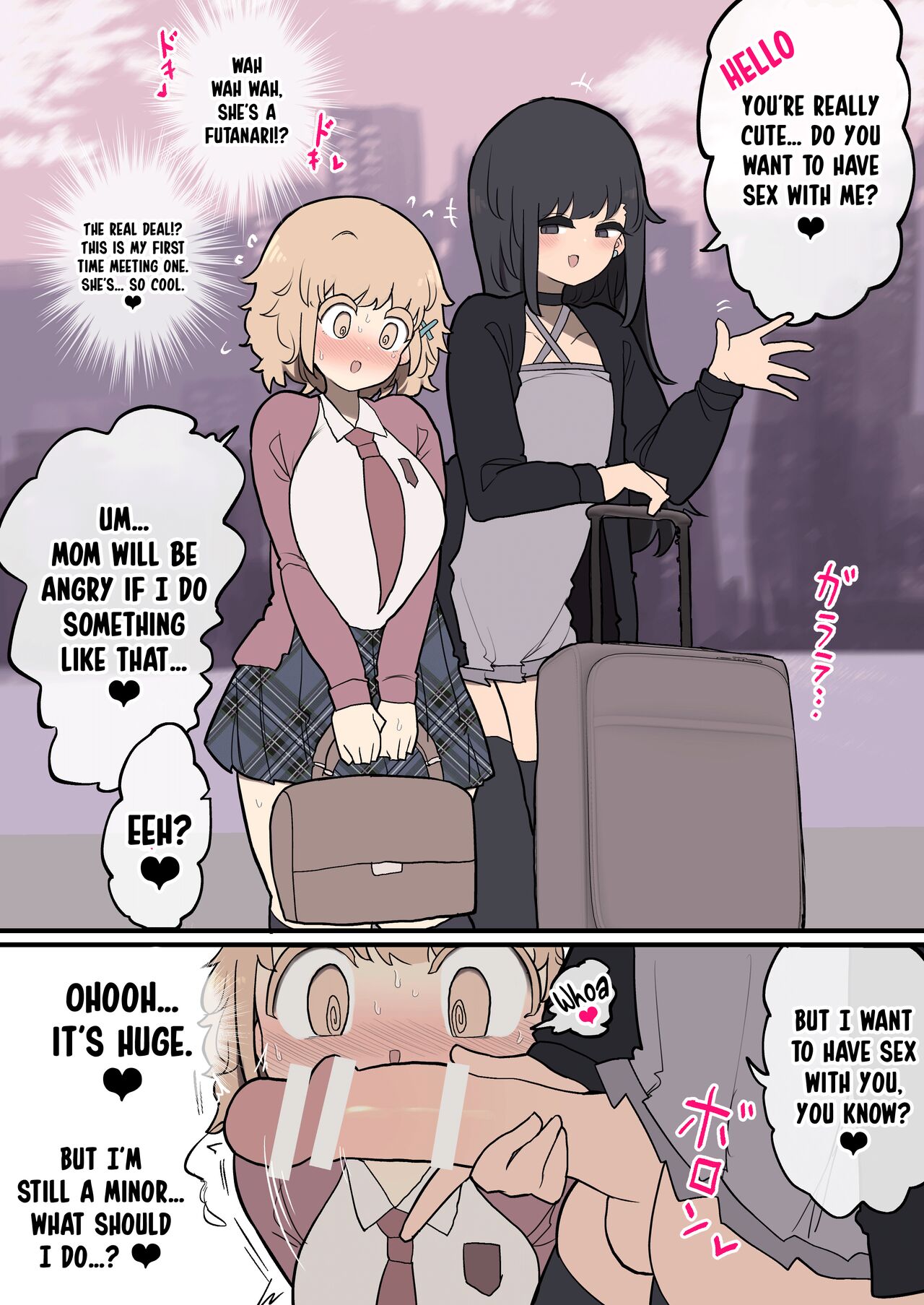 Futanari Ikemen Onnanoko Chinpo ni Meromero Soku Ochi Gaikokujin-chan / The Foreigner That Falls Head Over Heels For A Handsome Futanari Girl's Dick page 3