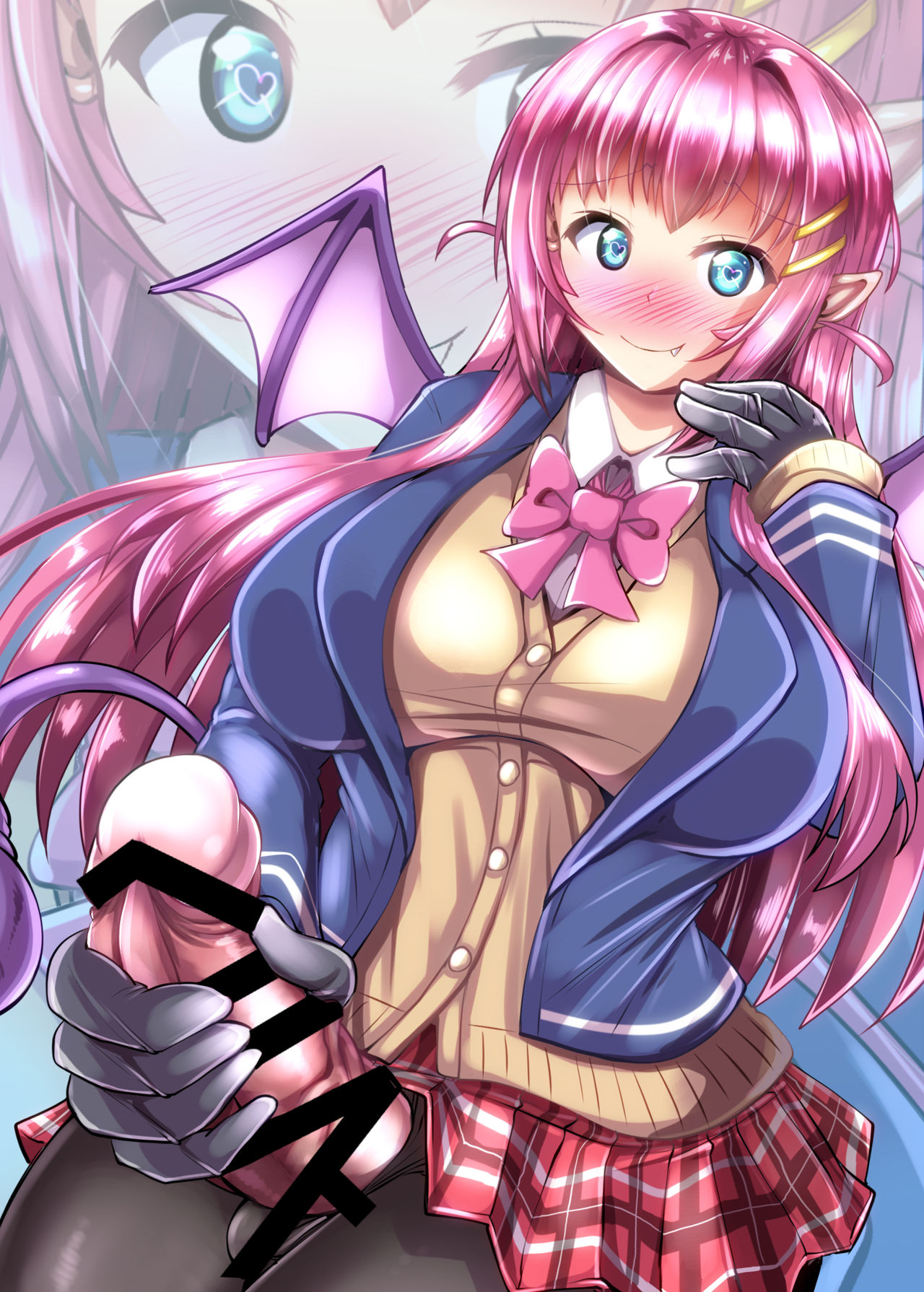 Futanari Kuro Tights no Succubus JK ni Oshiri Horaretai page 2