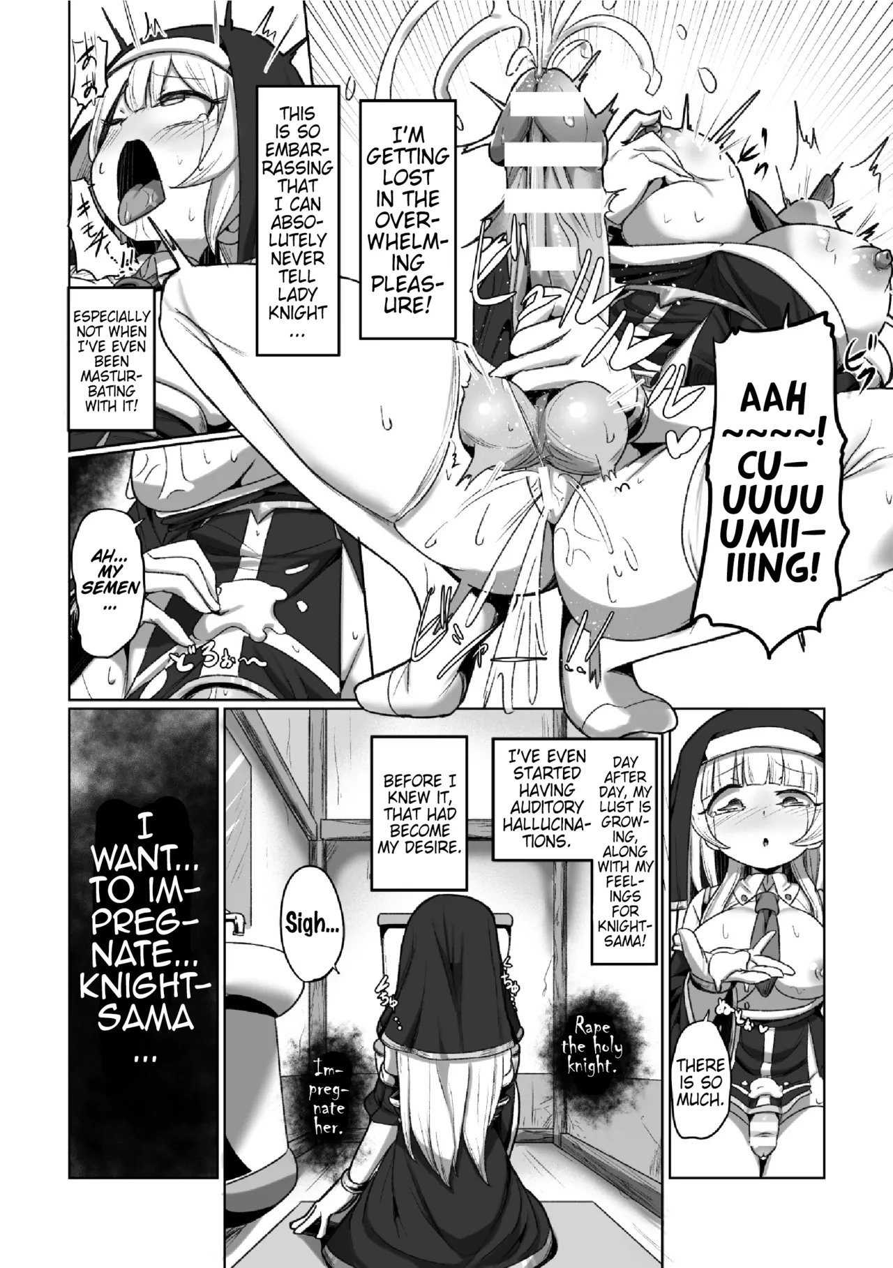 Futanari Lesbian Impregnation, Forced Fertilization from Getting Fucked Woman Dick! page 51