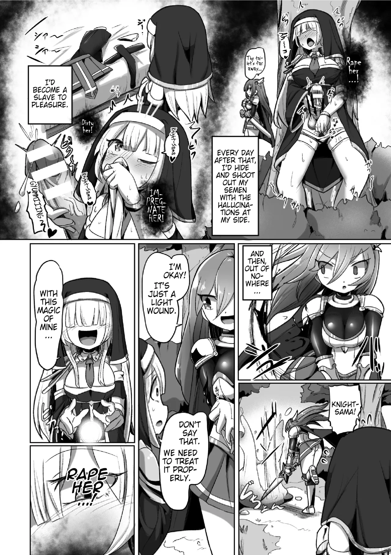 Futanari Lesbian Impregnation, Forced Fertilization from Getting Fucked Woman Dick! page 52