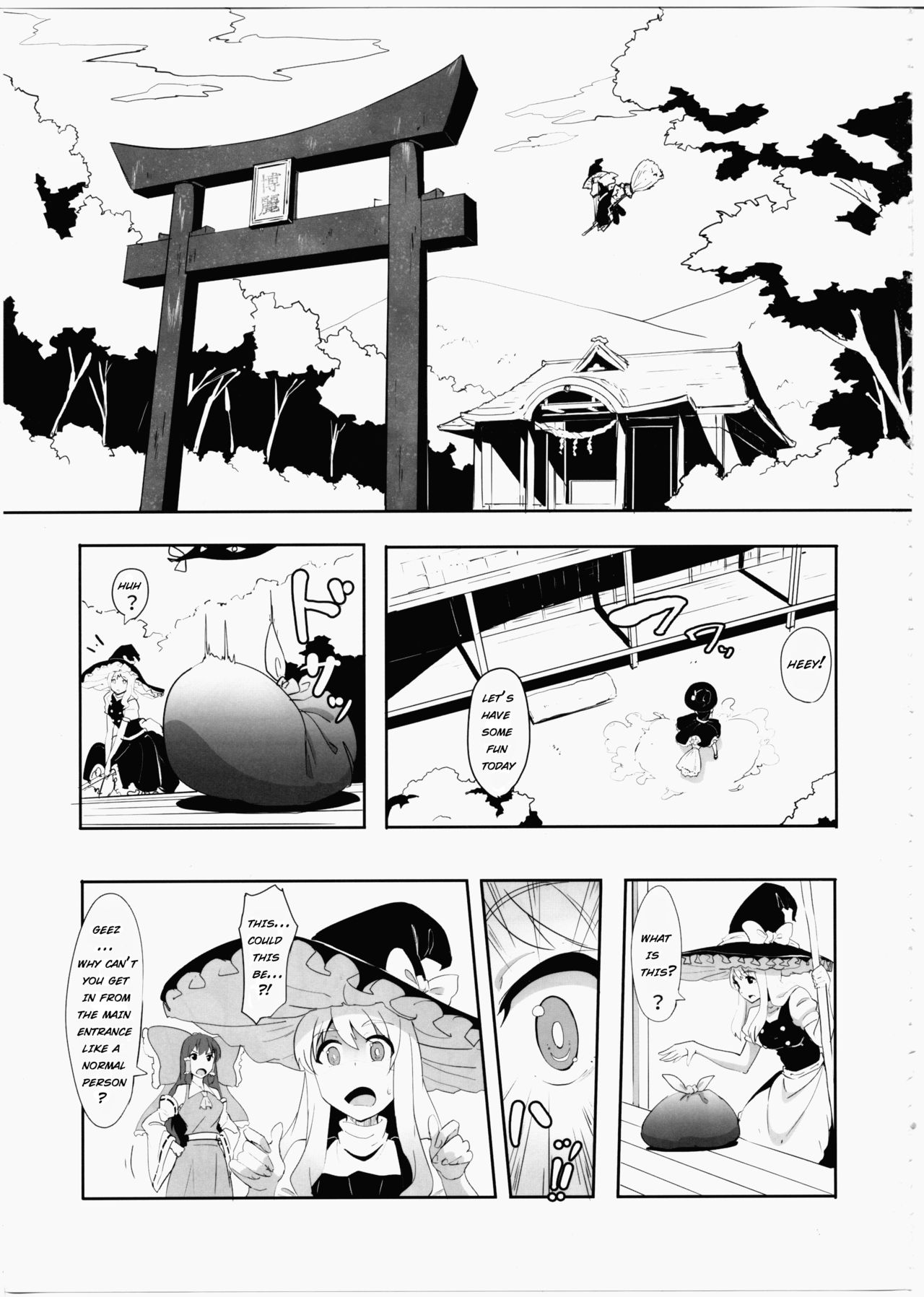 Futanari Reimu to Futanari Marisa ga Micro Bikini de Ichaicha Suru Hon page 2