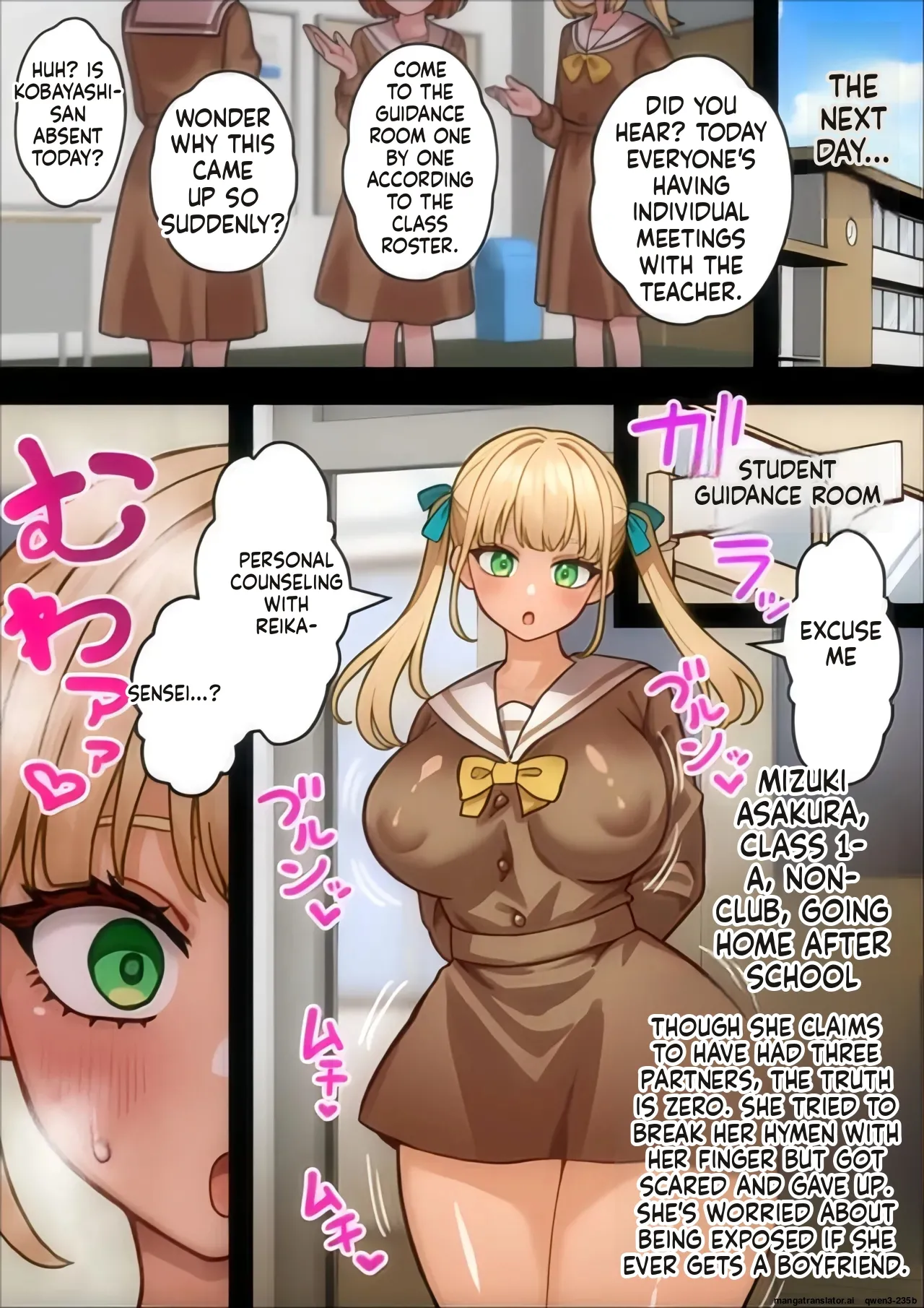 Futanari Teacher at a Girls' School Destroys the Class with Her Cock page 46