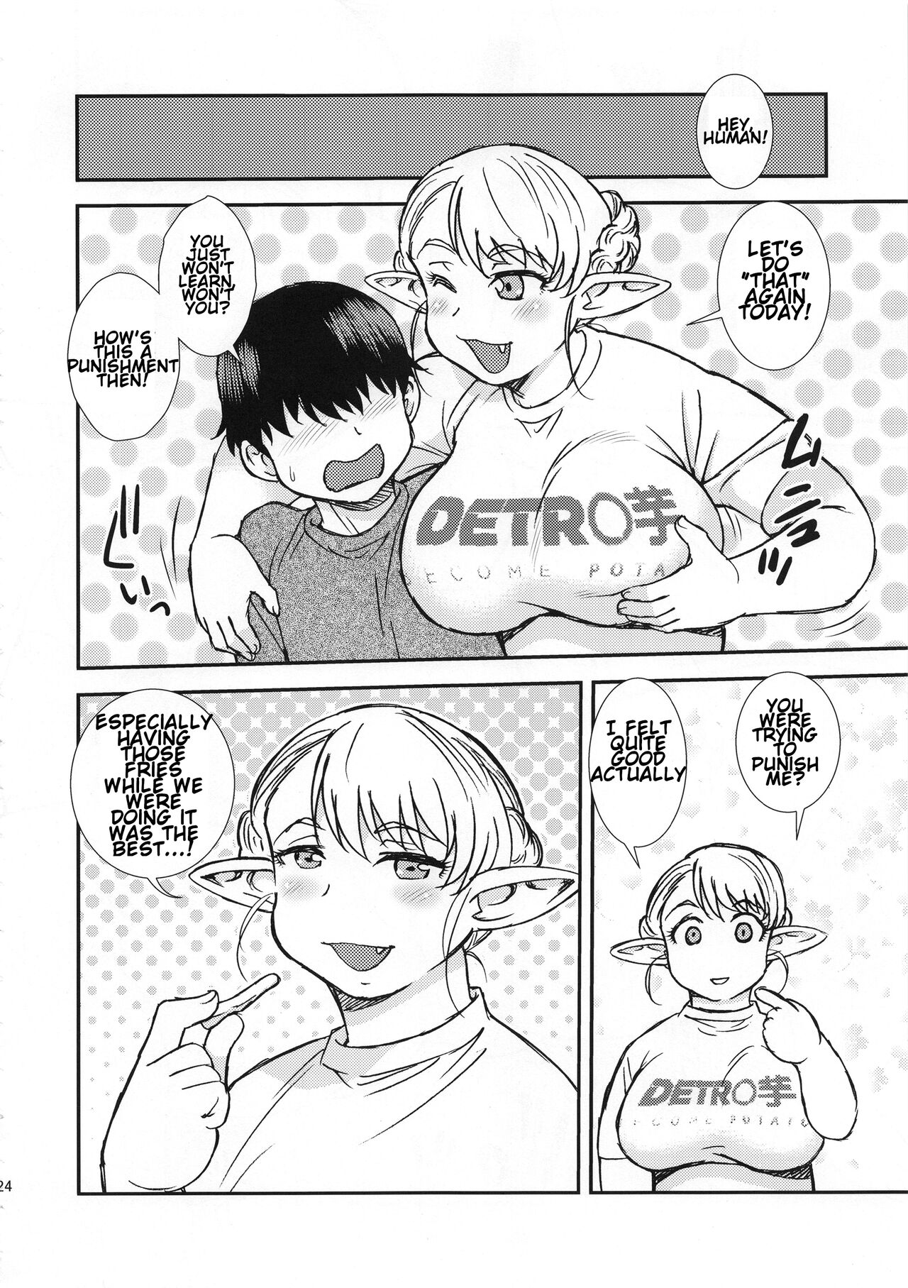 Futotta Elf wa Kairaku ni Yowai page 24