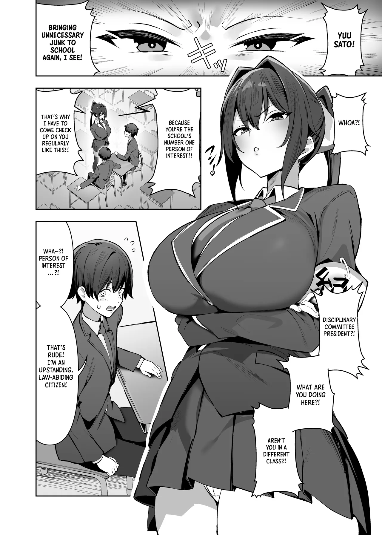 Fuuki Iinchou (Kyonyuu) wa Sekkyokuteki｜The (Busty) Disciplinary Committee President Takes the Lead page 3