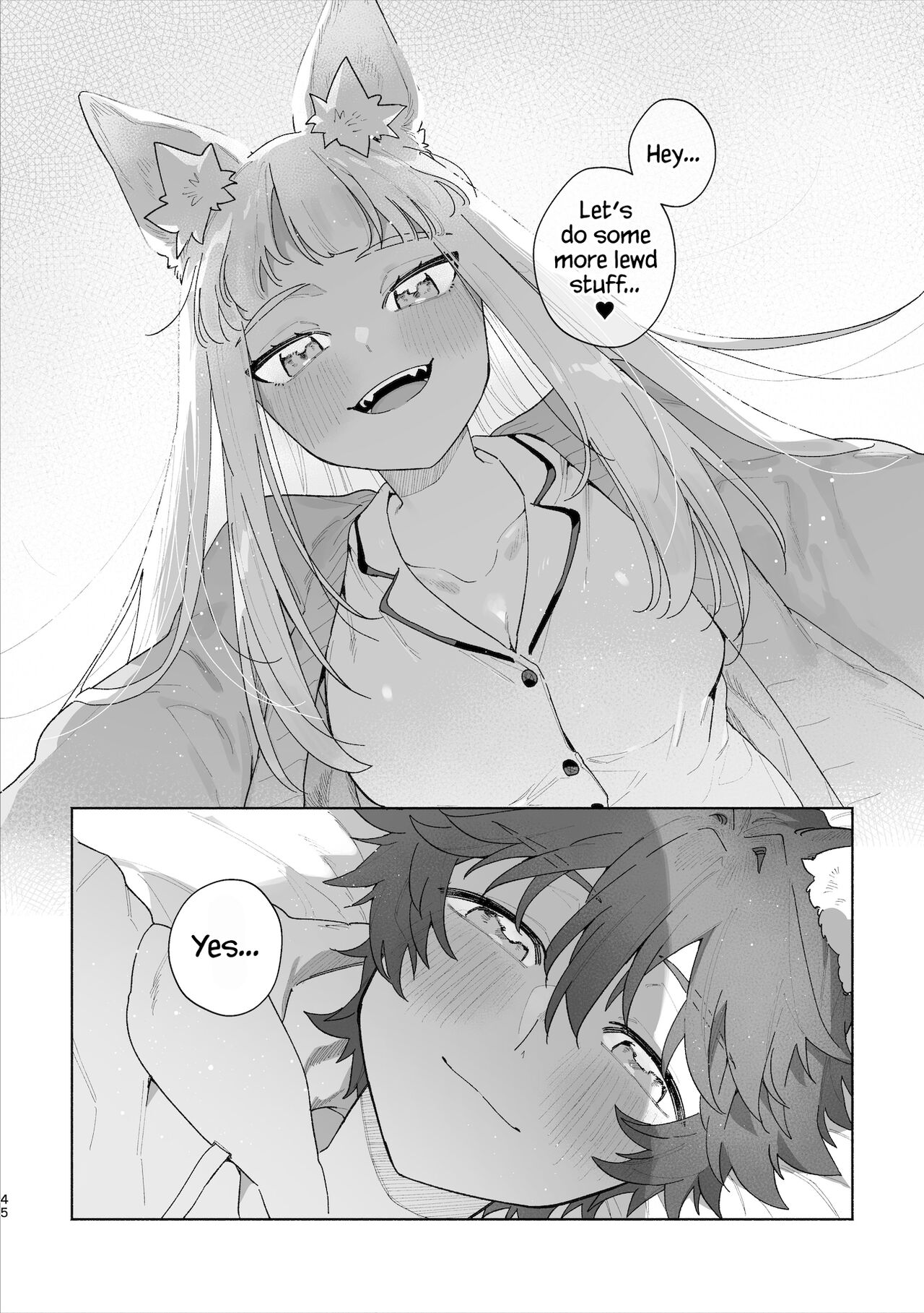 ♂ ga uke. Kitsune-chan × tanuki-kun page 46