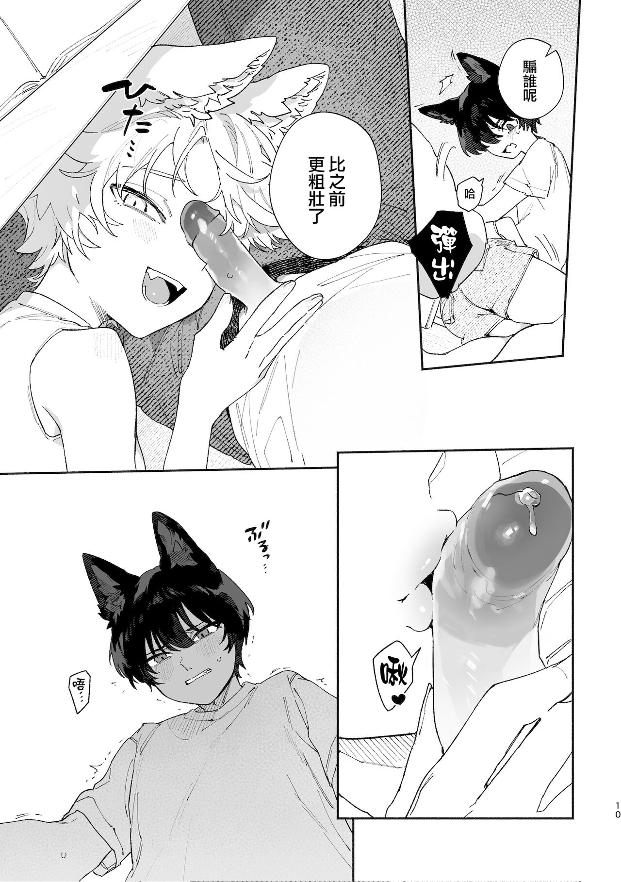 ♂ ga uke. Koyōte-chan × kai inu-kun｜♂吃掉甲斐犬。小郊狼X甲斐犬同学 page 10
