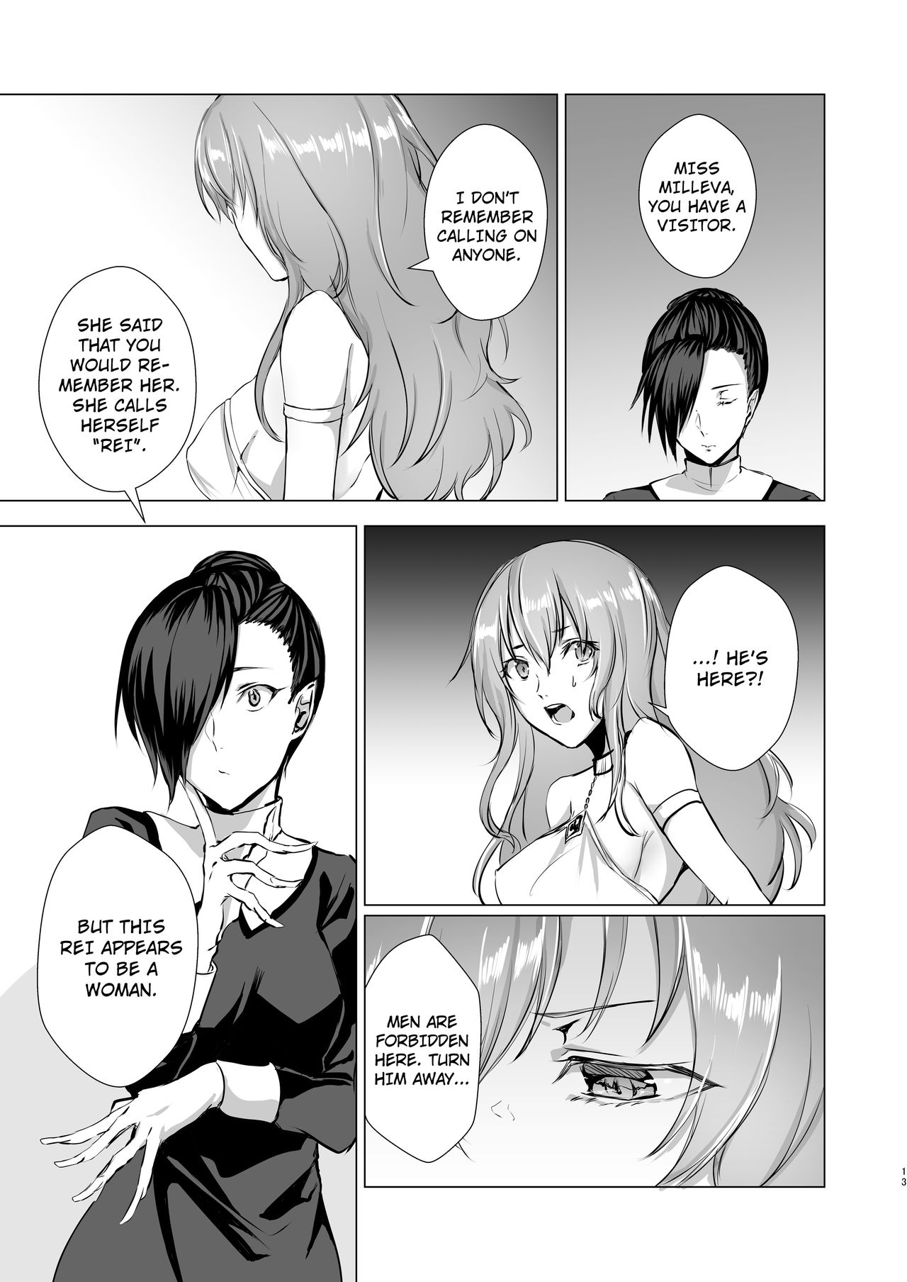 Gekkoutou no Yume - Nyotaika Douwa ~Danshi Kinsei no Tou~ page 13