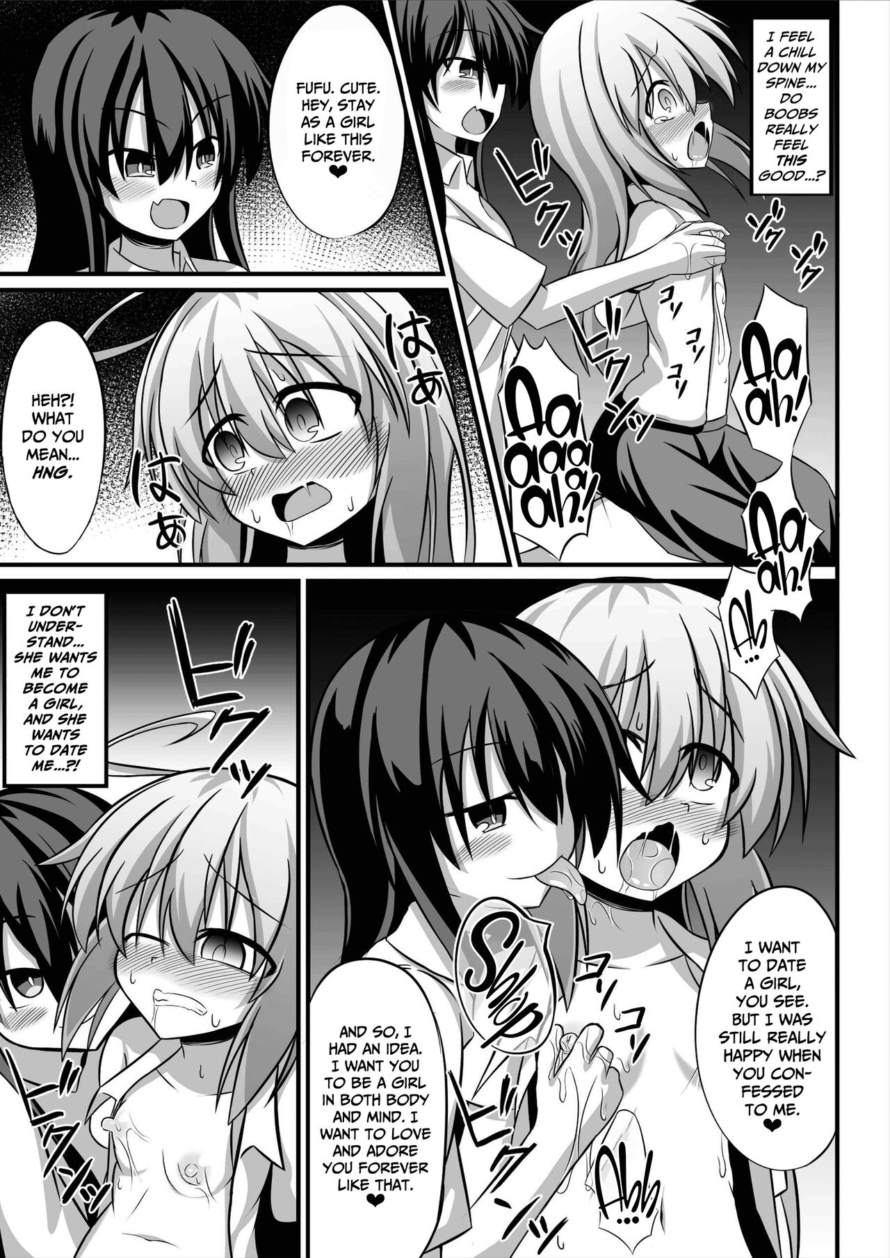 Genderbent Descent Into Sluthood ~Turning Into A Girl From Lovey-Dovey Lesbian Sex~ page 8