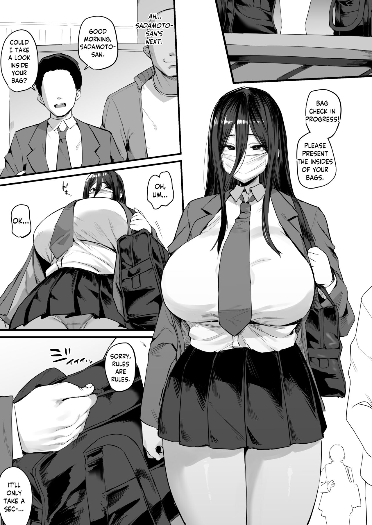 Girl Caught During Bag Inspection page 1