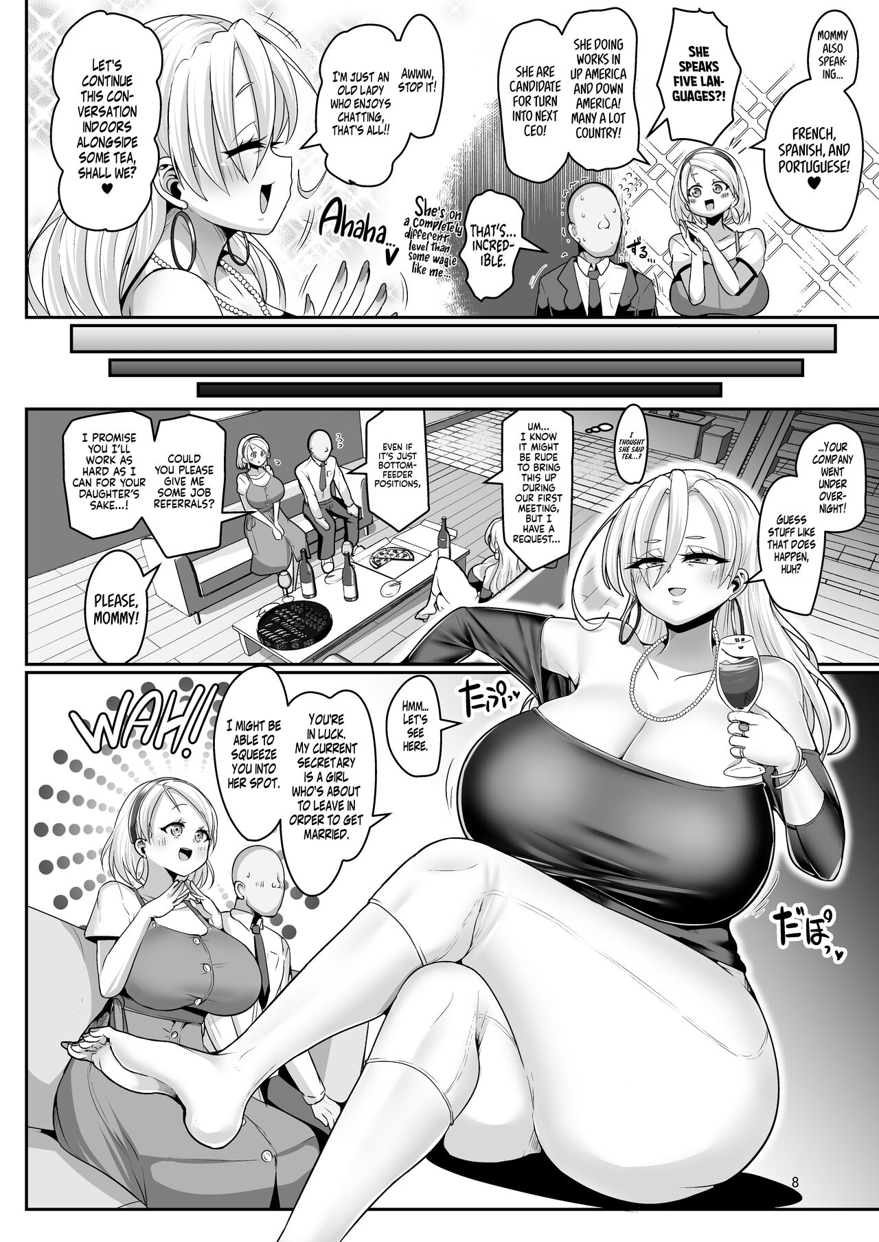 H Daisuki Kinpatsu Hakujin Bakunyuu Ryuugakusei ga Tonari no Heya ni Hikkoshite Kita!! 2 ~Mama mo Ore no SeFri ni Natta!!~ page 9