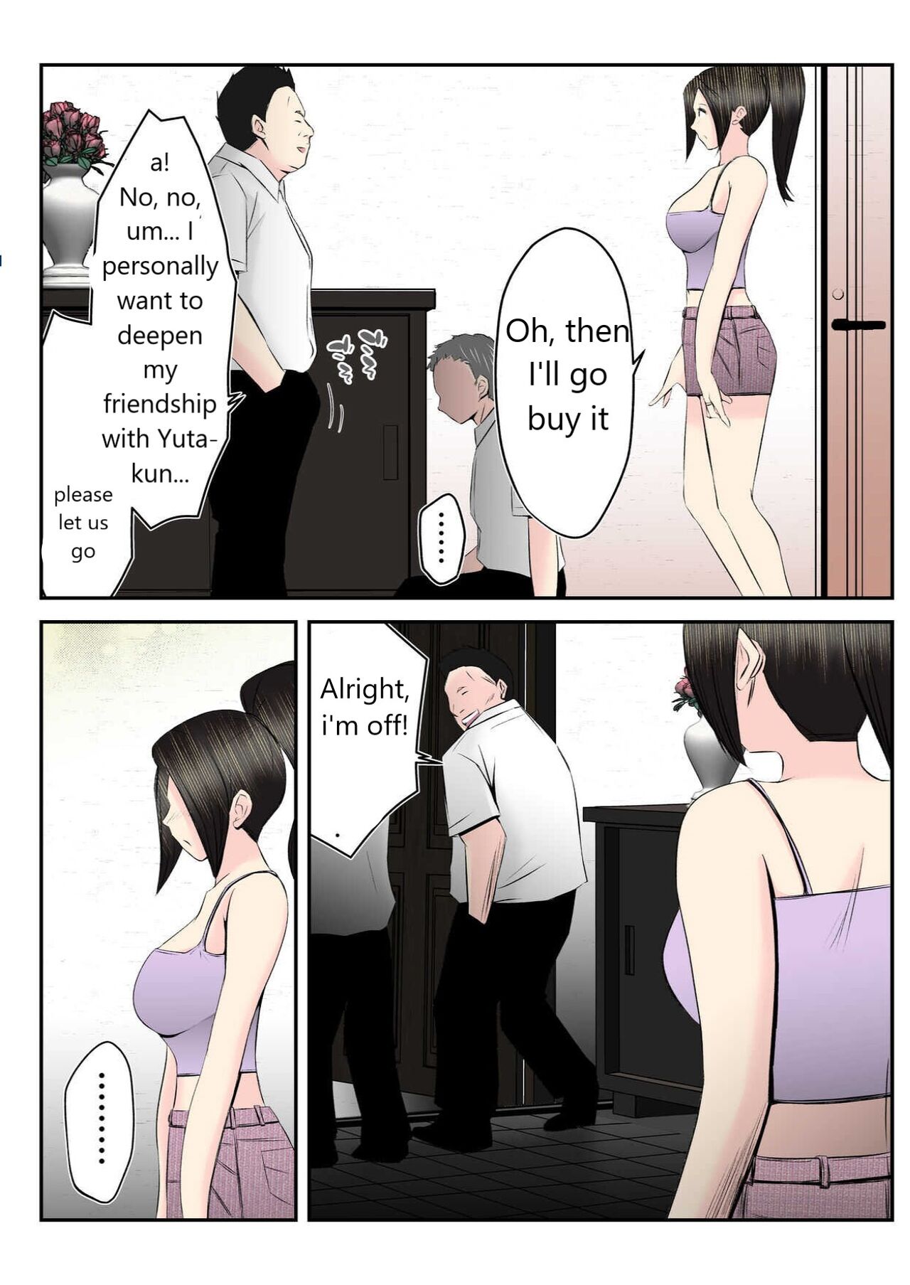 Haha wa Koshite Musuko ga Nozoki Miru Mae de Aku Tachi no Sukebe Yakko ni Ochita page 11