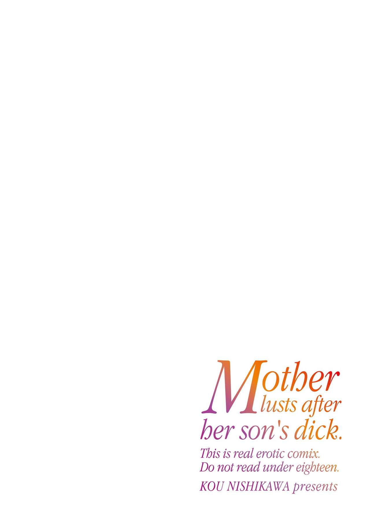 Haha wa Musuko no Chinpo ni Koi o Suru - Mother lusts after her son's dick. page 212